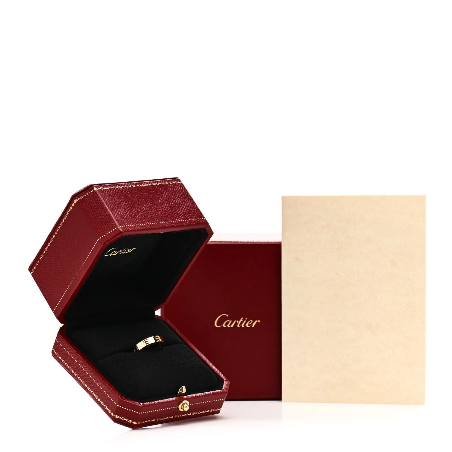 18K Yellow Gold 3.5mm LOVE Wedding Band Ring 49 4.75 - Image 5
