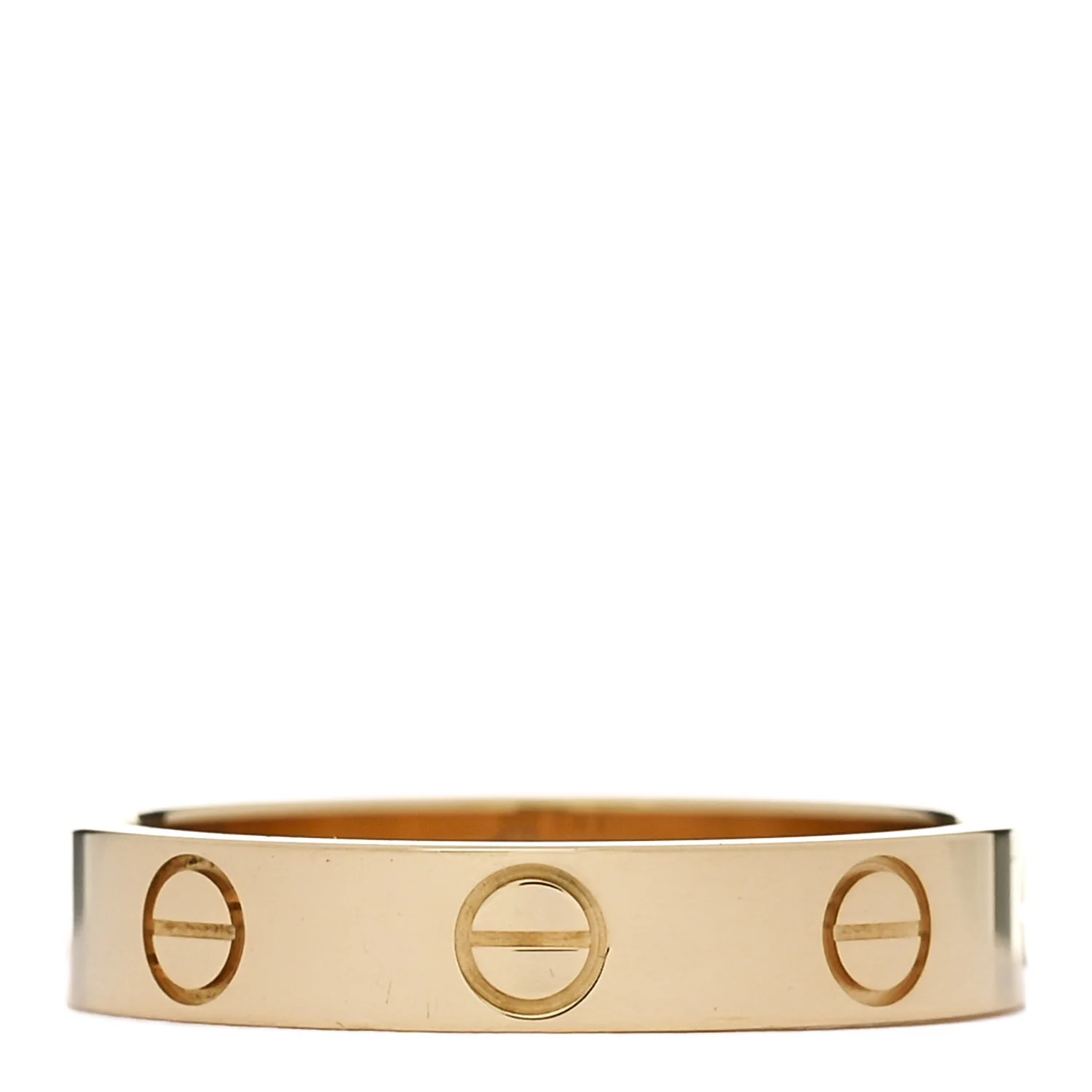 18K Yellow Gold 3.5mm LOVE Wedding Band Ring 52 6
