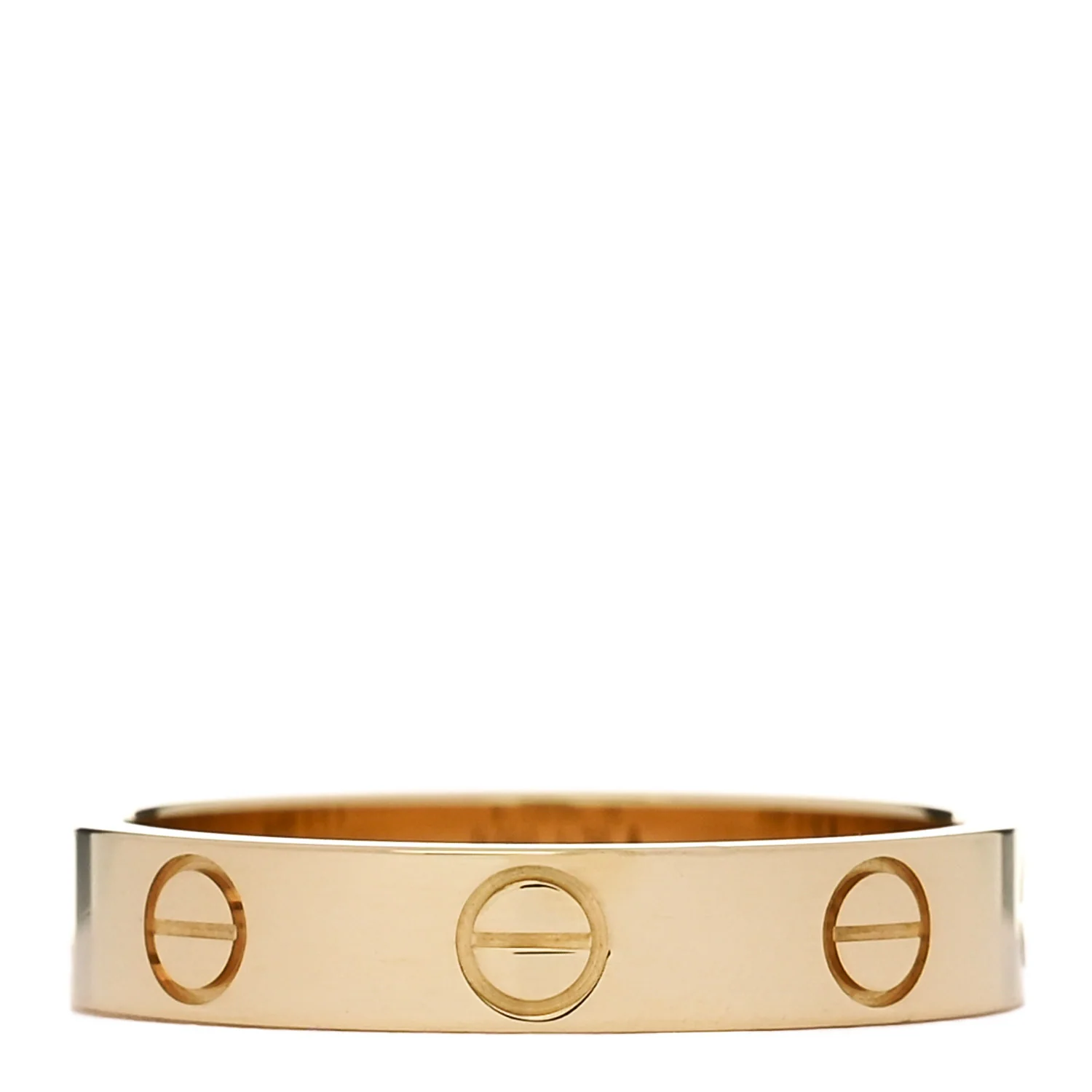 18K Yellow Gold 3.5mm LOVE Wedding Band Ring 52 6 - Image 3