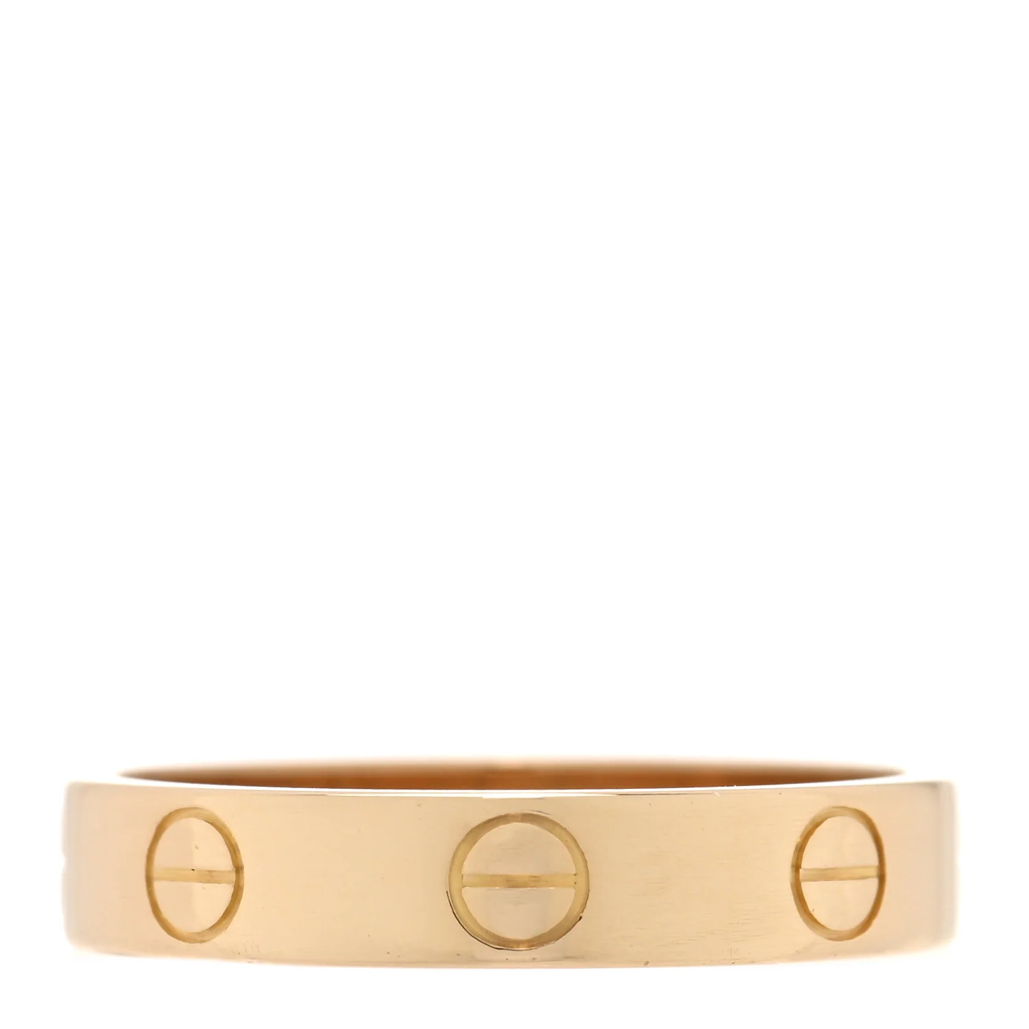 18K Yellow Gold 3.5mm LOVE Wedding Band Ring 52 6 - Image 3