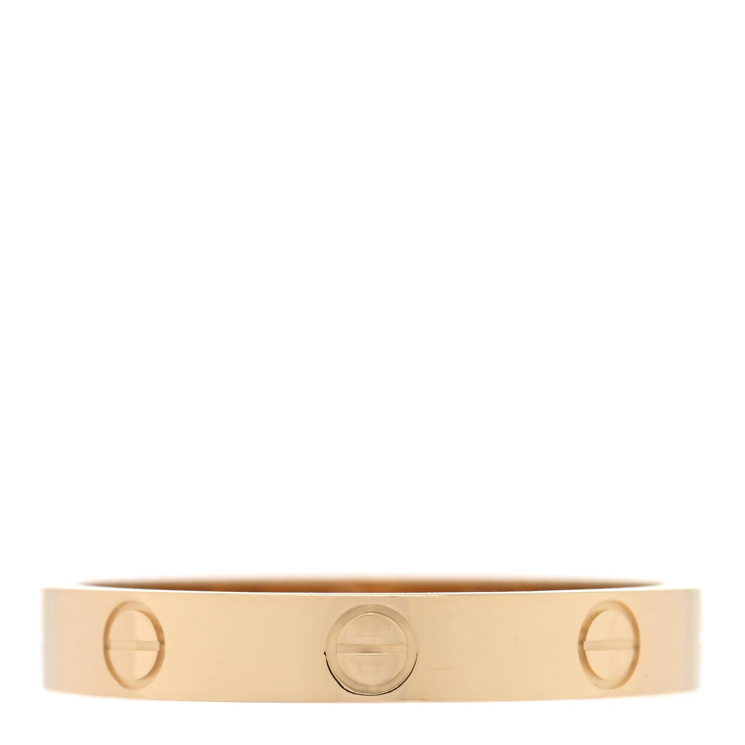 18K Yellow Gold 3.5mm LOVE Wedding Band Ring 52 6 - Image 3