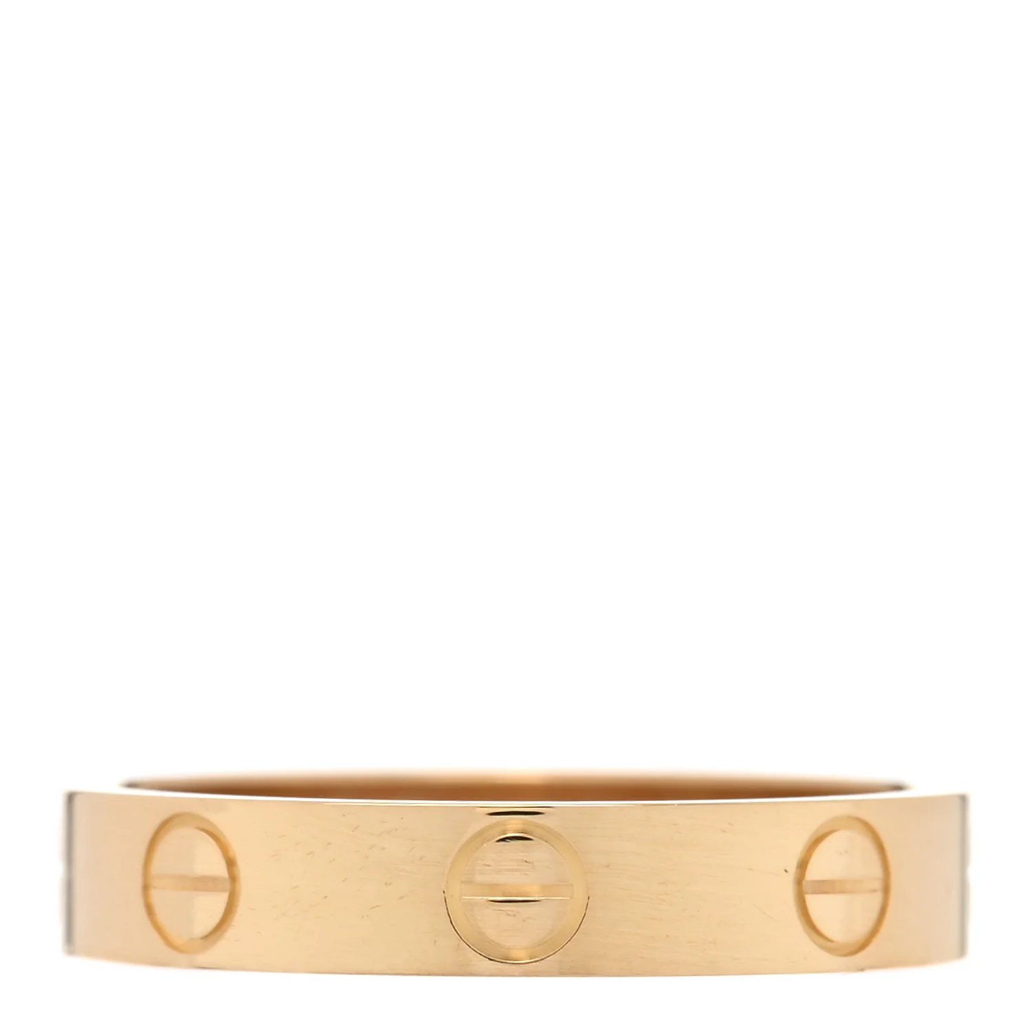 18K Yellow Gold 3.5mm LOVE Wedding Band Ring 53 6.5