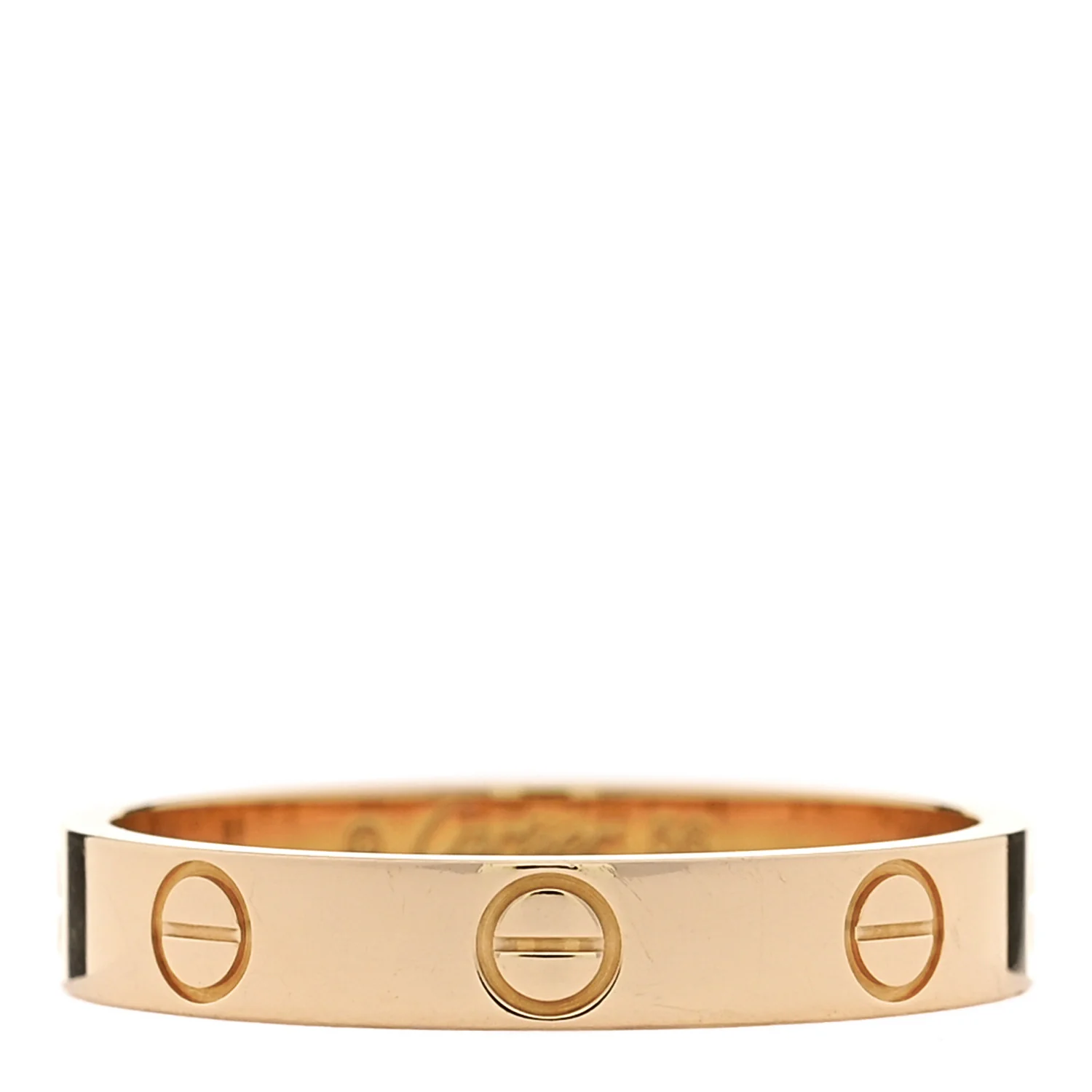18K Yellow Gold 3.5mm LOVE Wedding Band Ring 56 7.75