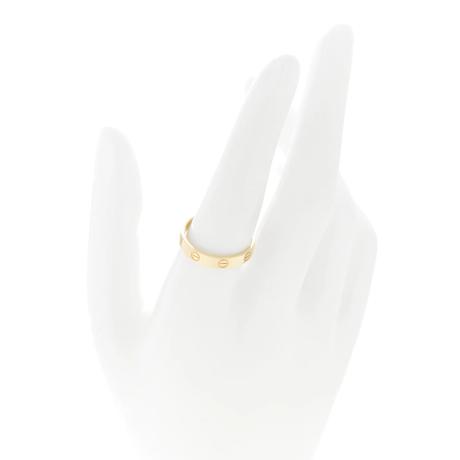 18K Yellow Gold 3.5mm LOVE Wedding Band Ring 57 8 - Image 2