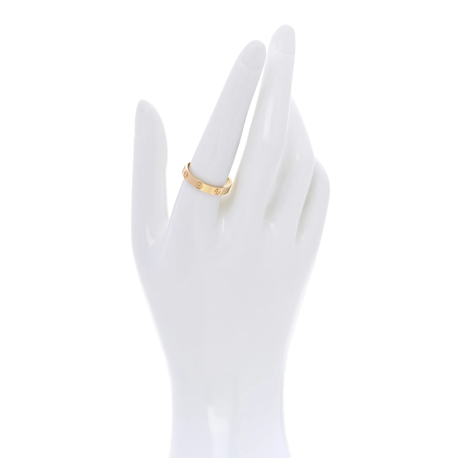 18K Yellow Gold 3.5mm LOVE Wedding Band Ring 59 8.75 - Image 2