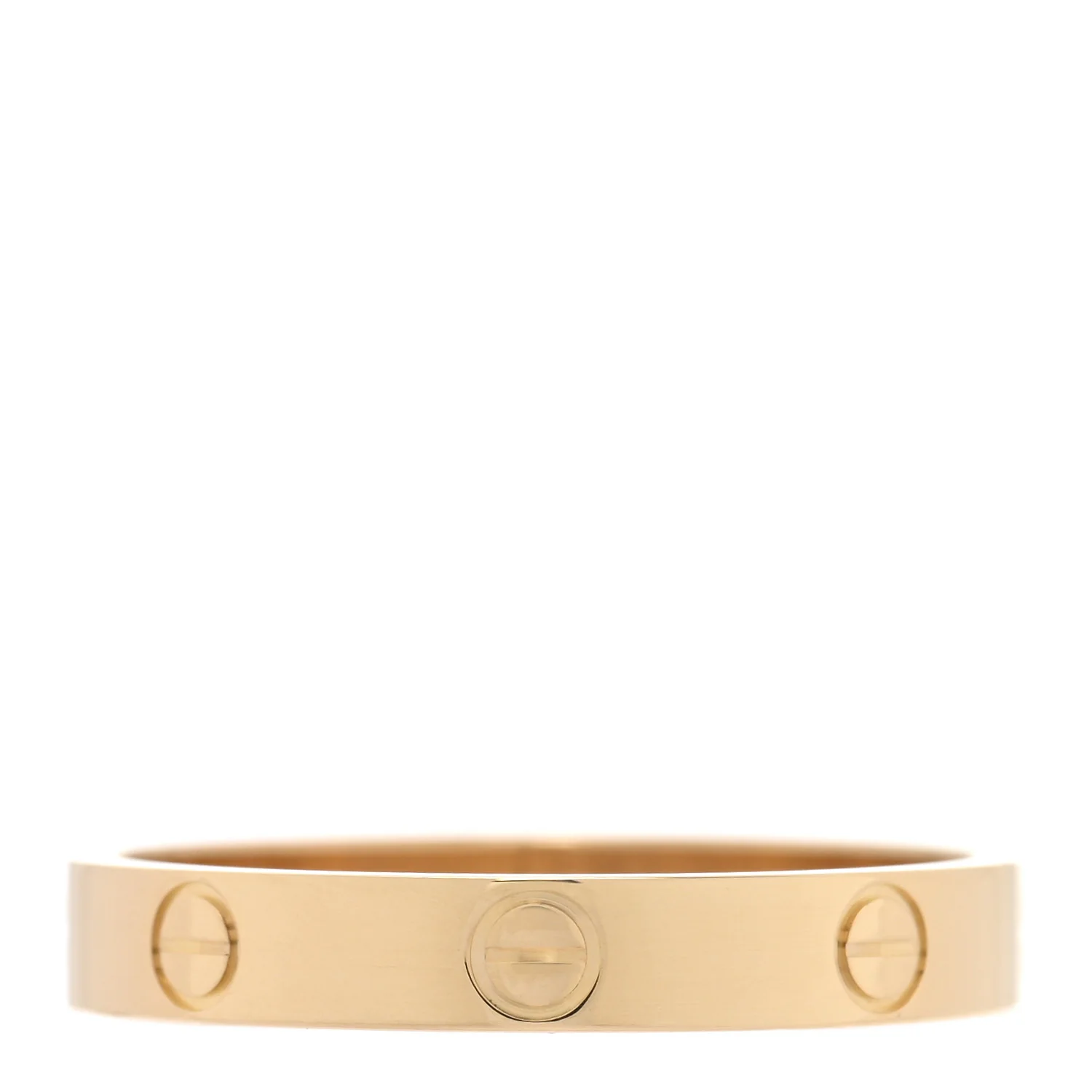 18K Yellow Gold 3.5mm LOVE Wedding Band Ring 62 10 - Image 3
