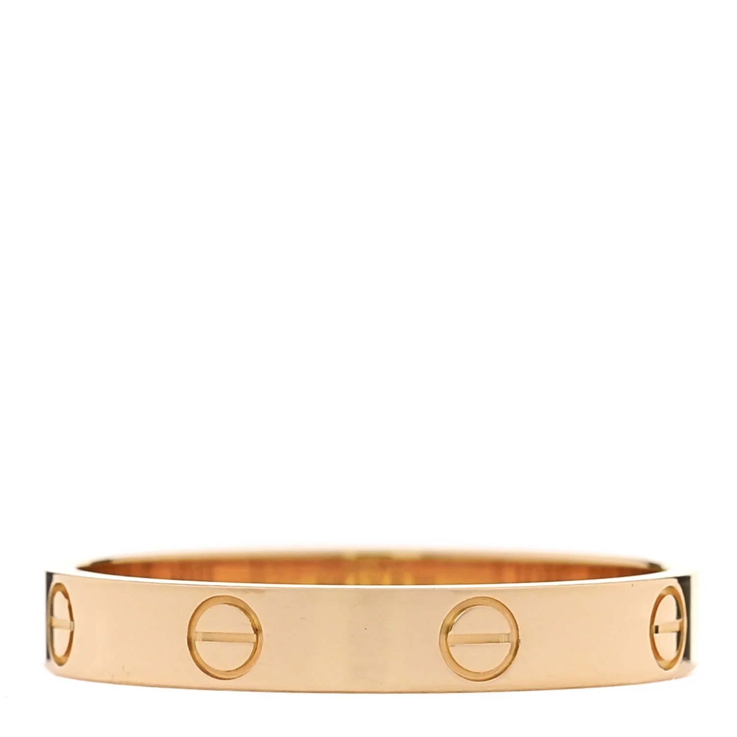 18K Yellow Gold 3.5mm LOVE Wedding Band Ring 65 11 - Image 3