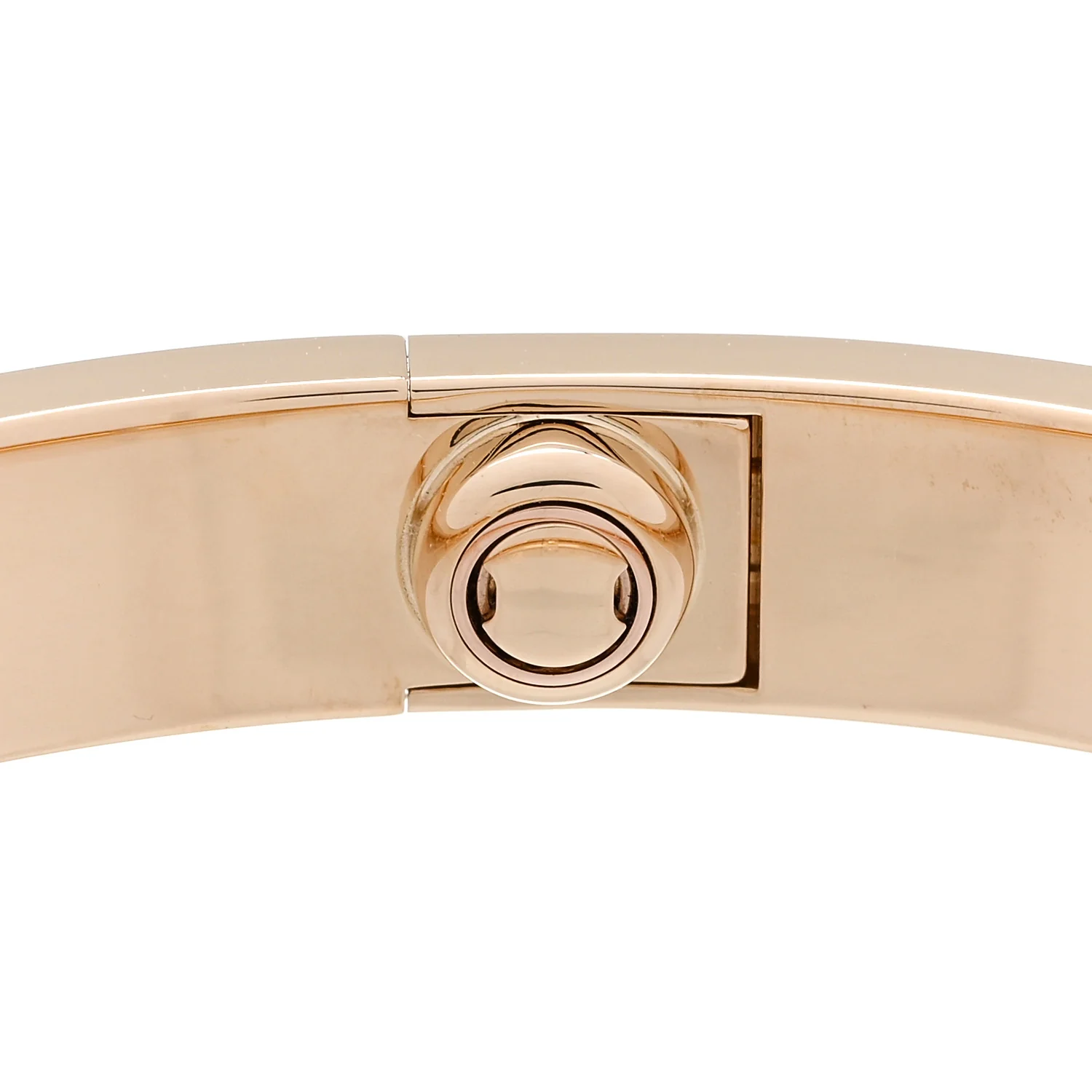 18K Yellow Gold 4 Diamond LOVE Bracelet 16 - Image 4