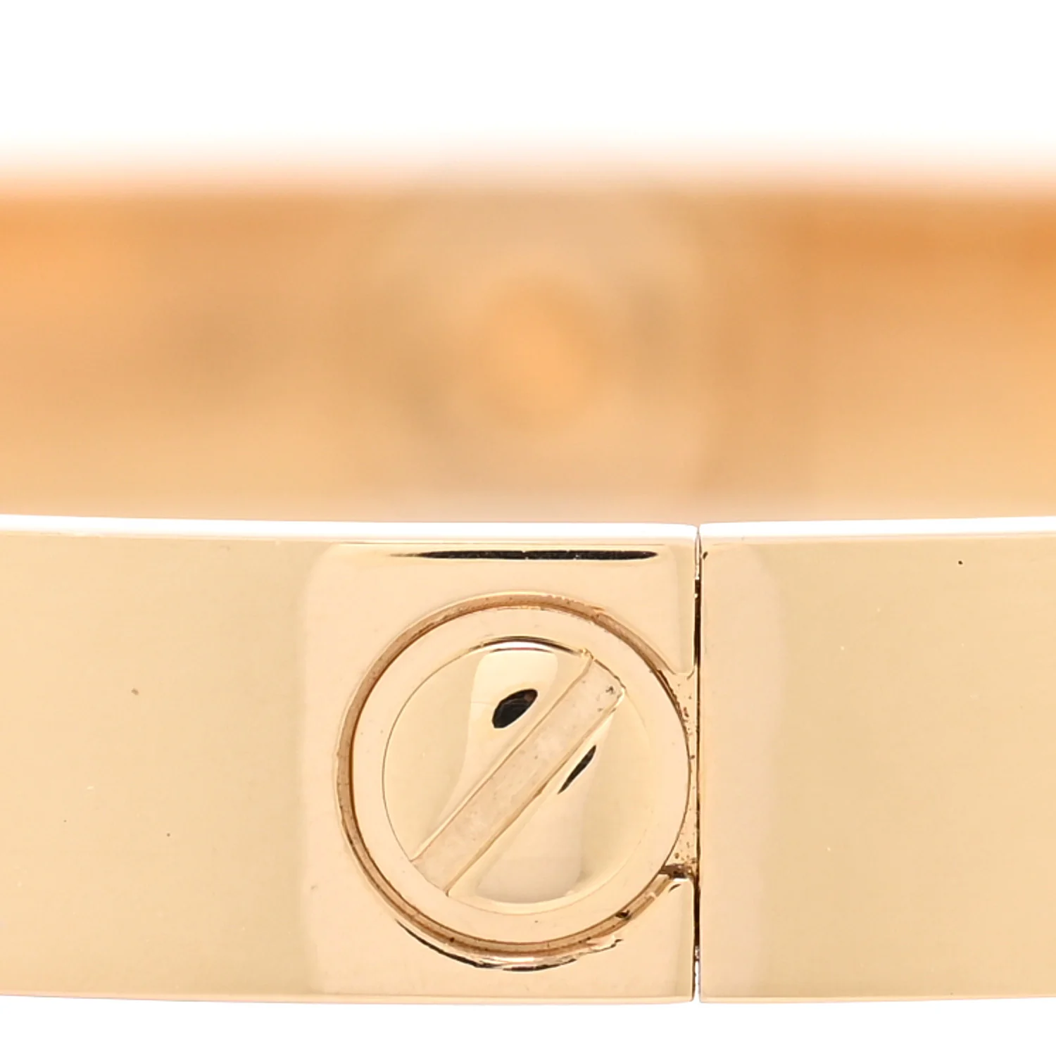 18K Yellow Gold 4 Diamond LOVE Bracelet 17 - Image 4