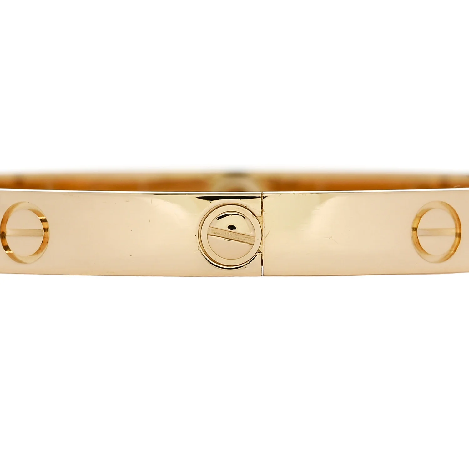 18K Yellow Gold 4 Diamond LOVE Bracelet 18 - Image 4