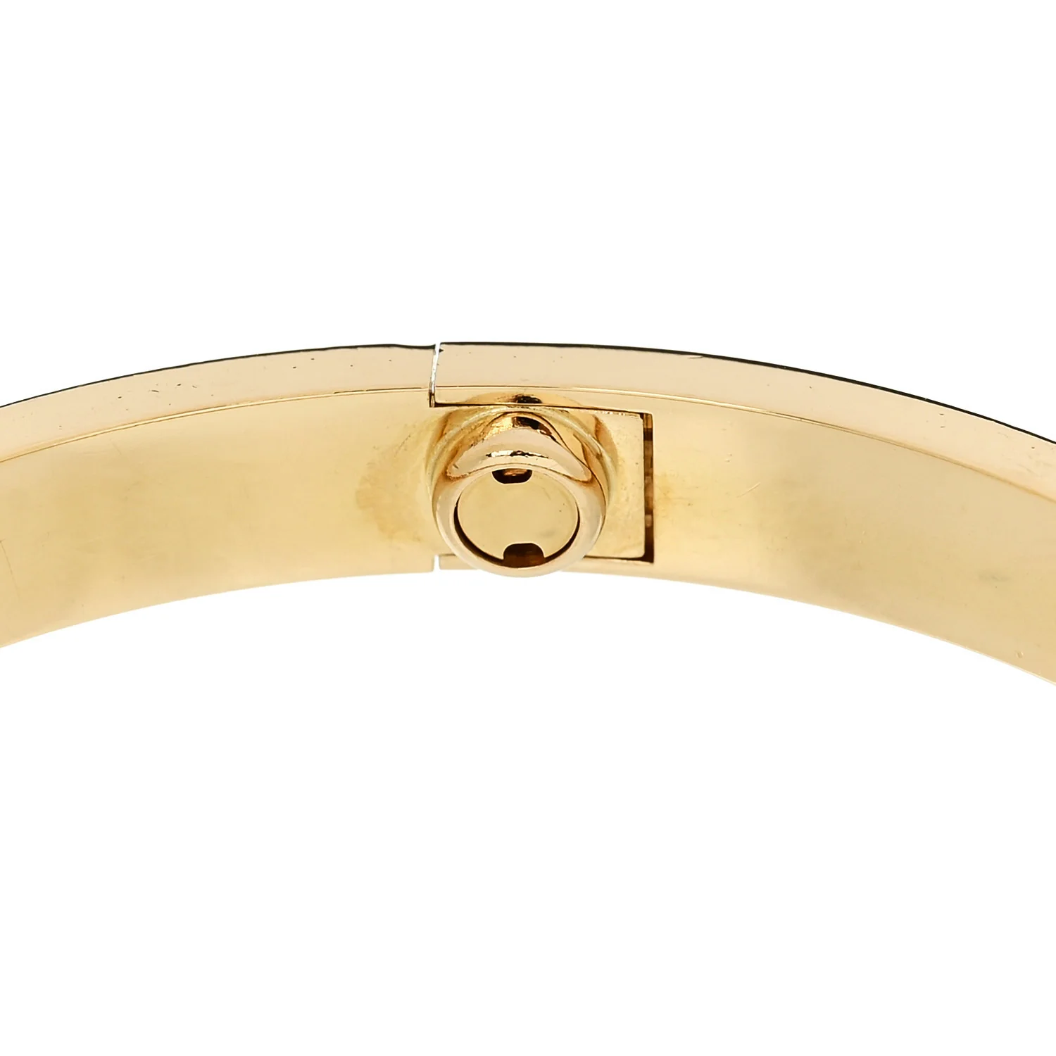18K Yellow Gold 4 Diamond LOVE Bracelet 18 - Image 8
