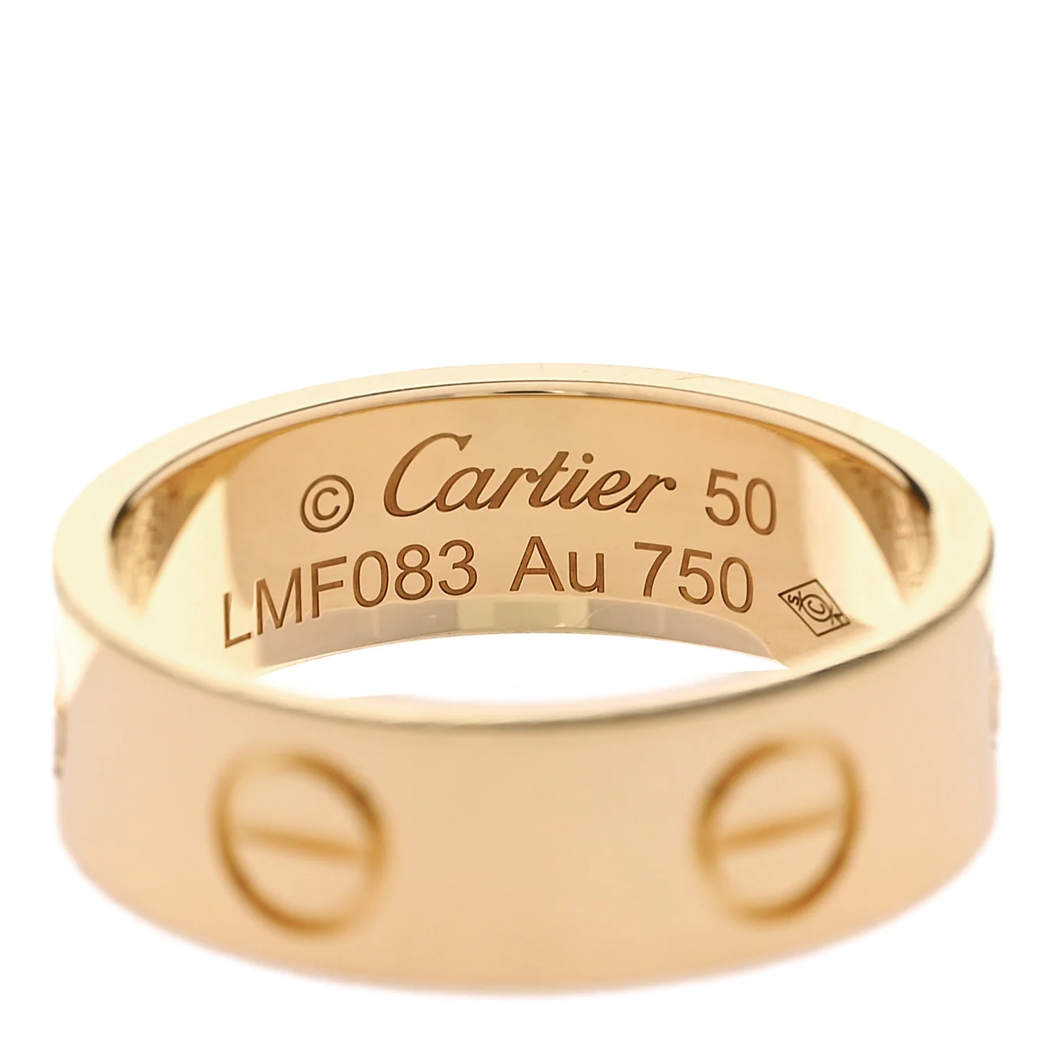 18K Yellow Gold 5.5mm LOVE Ring 50 5.25 - Image 4