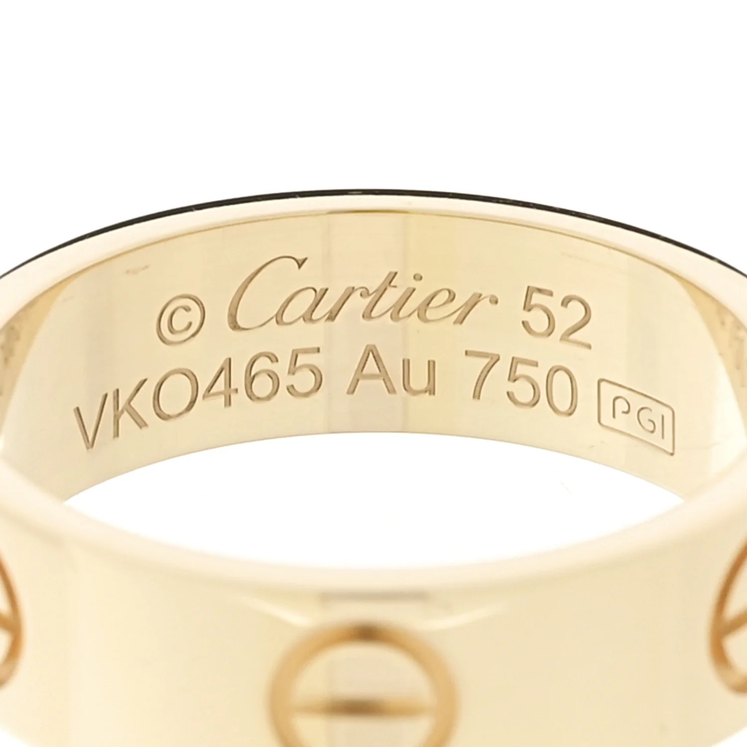 18K Yellow Gold 5.5mm LOVE Ring 52 6 - Image 4