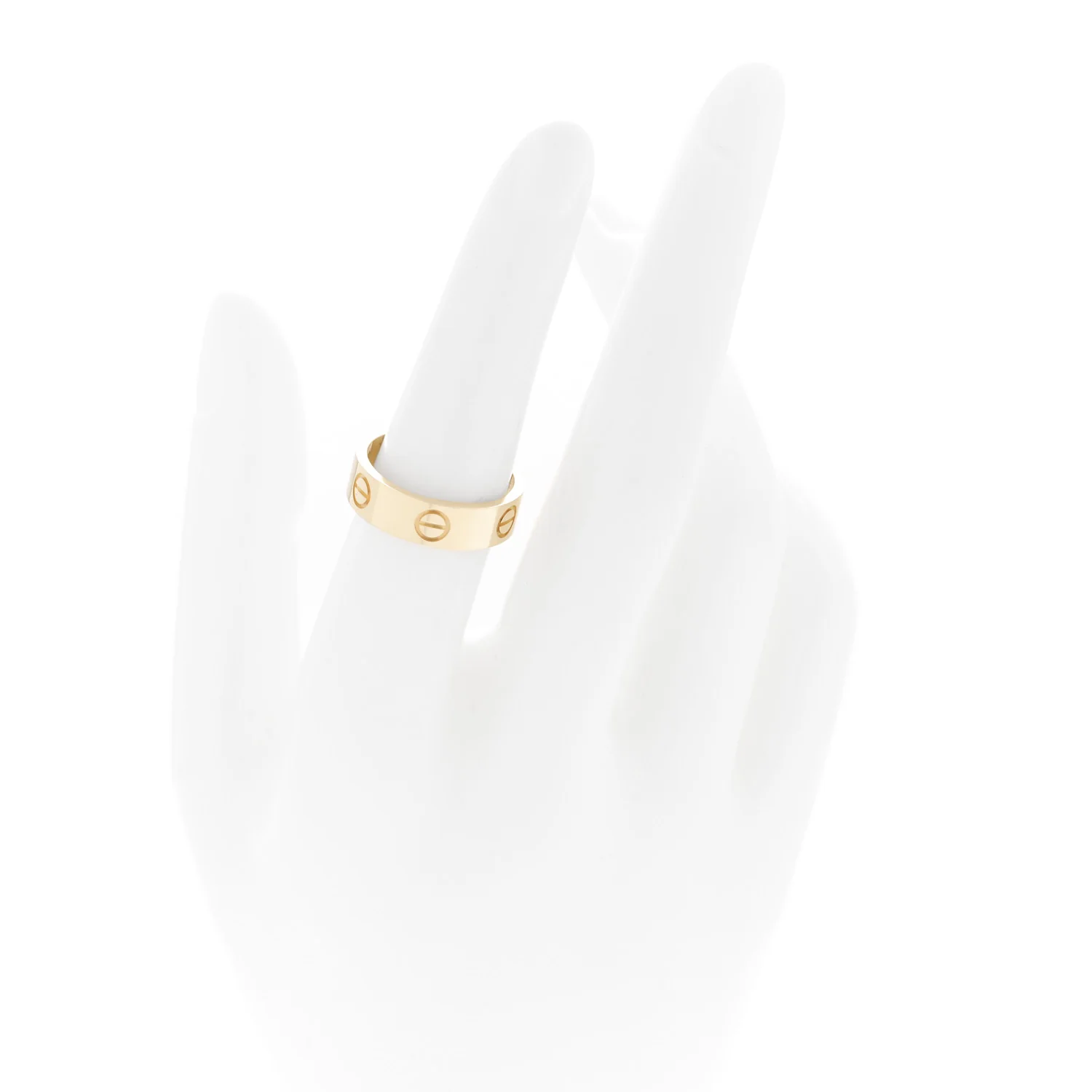 18K Yellow Gold 5.5mm LOVE Ring 53 6.5 - Image 2
