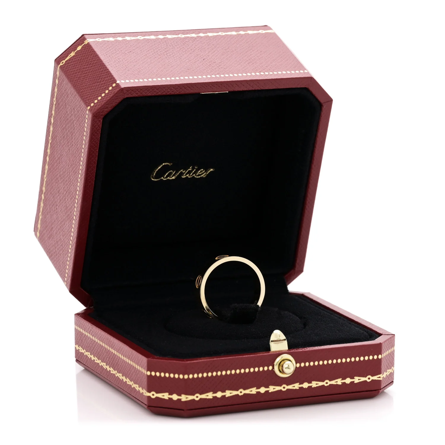18K Yellow Gold 5.5mm LOVE Ring 53 6.5 - Image 6