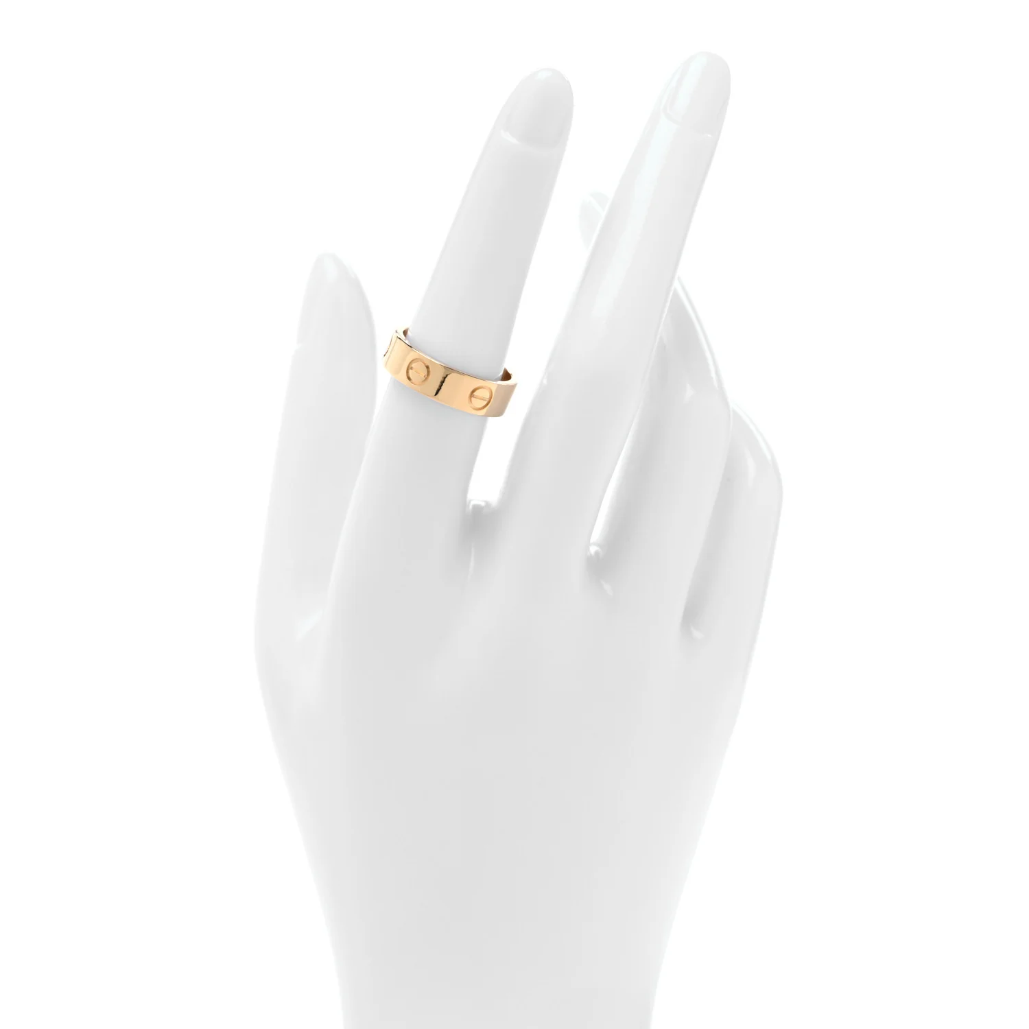 18K Yellow Gold 5.5mm LOVE Ring 54 6.75 - Image 2