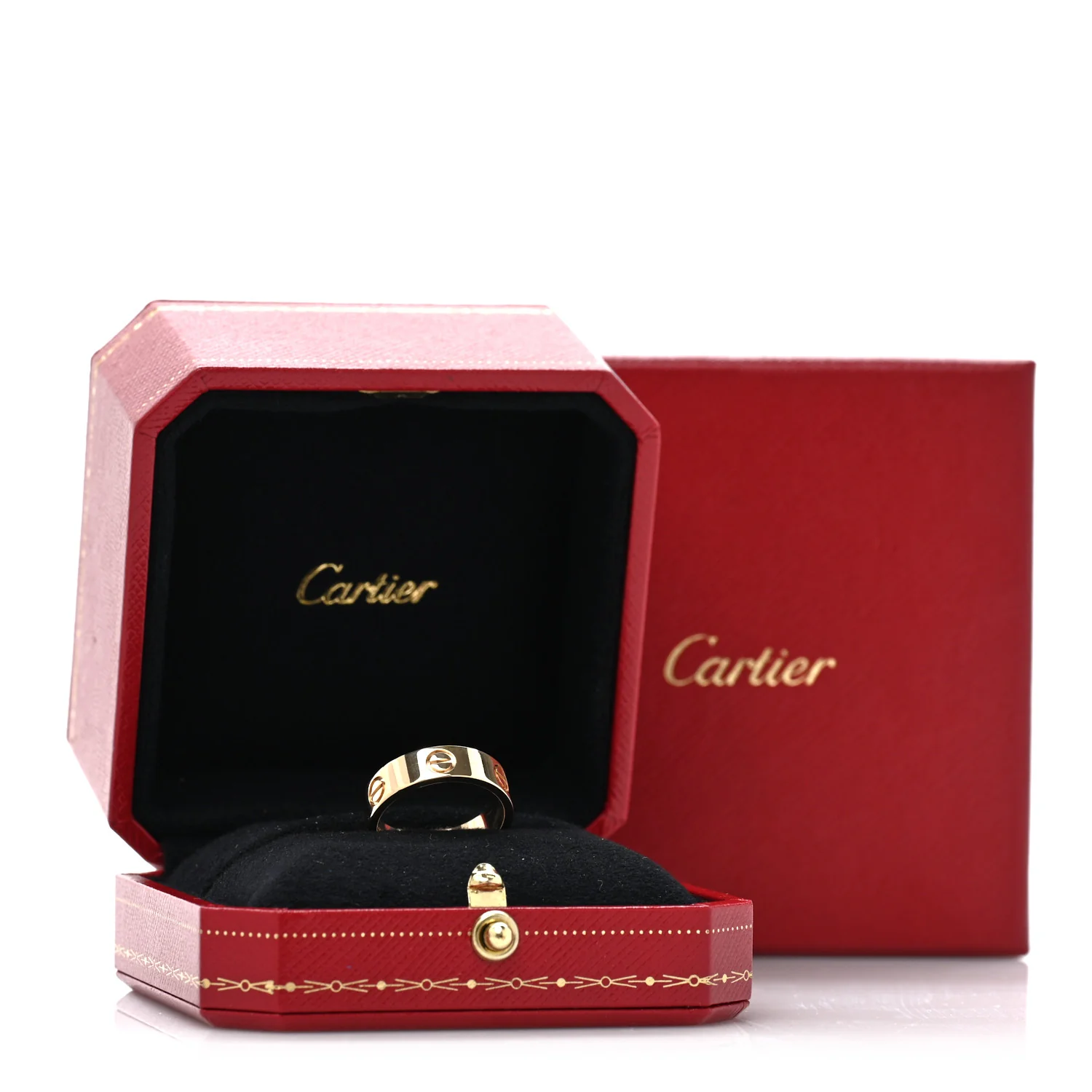 18K Yellow Gold 5.5mm LOVE Ring 54 6.75 - Image 5