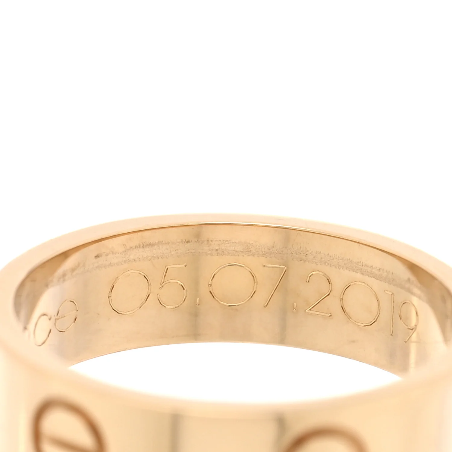 18K Yellow Gold 5.5mm LOVE Ring 56 7.5 - Image 6