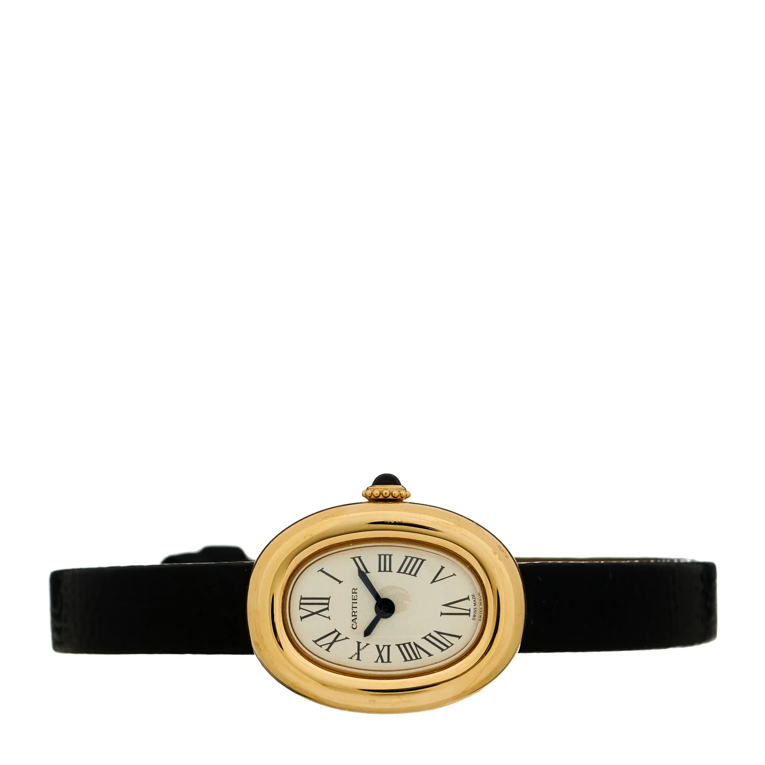 18K Yellow Gold Calfskin 18mm Baignoire Quartz Watch - Image 2