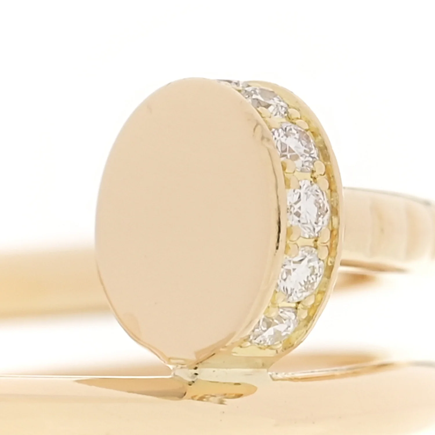 18K Yellow Gold Diamond Double Juste Un Clou Ring 58 8.25 - Image 4