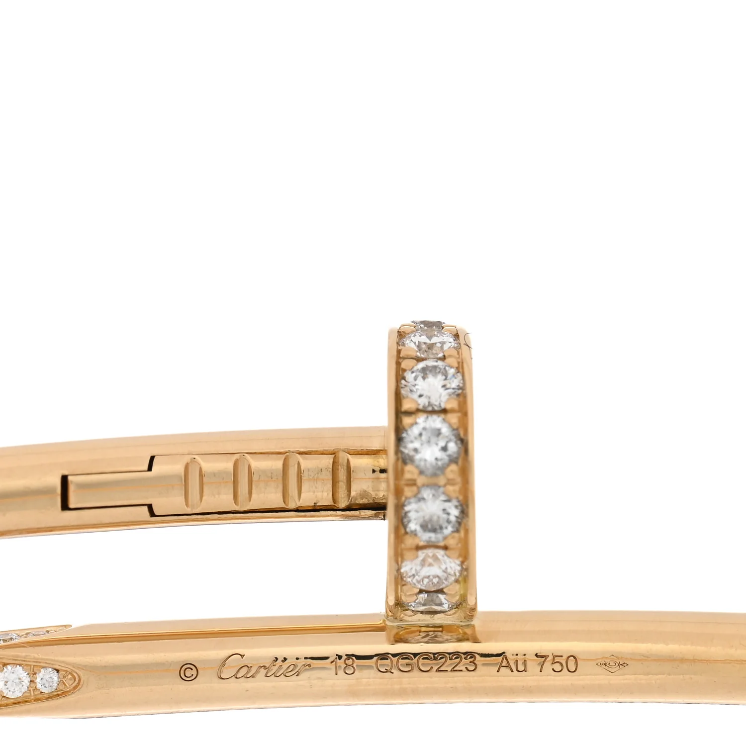 18K Yellow Gold Diamond Juste Un Clou Bracelet 18 - Image 3