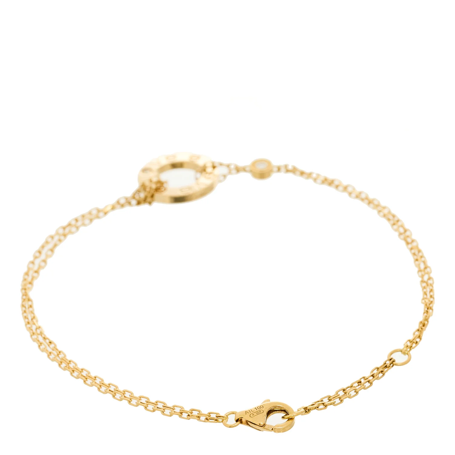 18K Yellow Gold Diamond Love Bracelet - Image 2