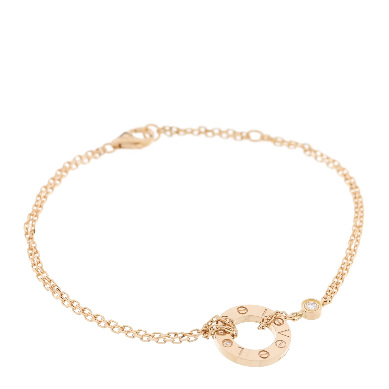18K Yellow Gold Diamond Love Bracelet