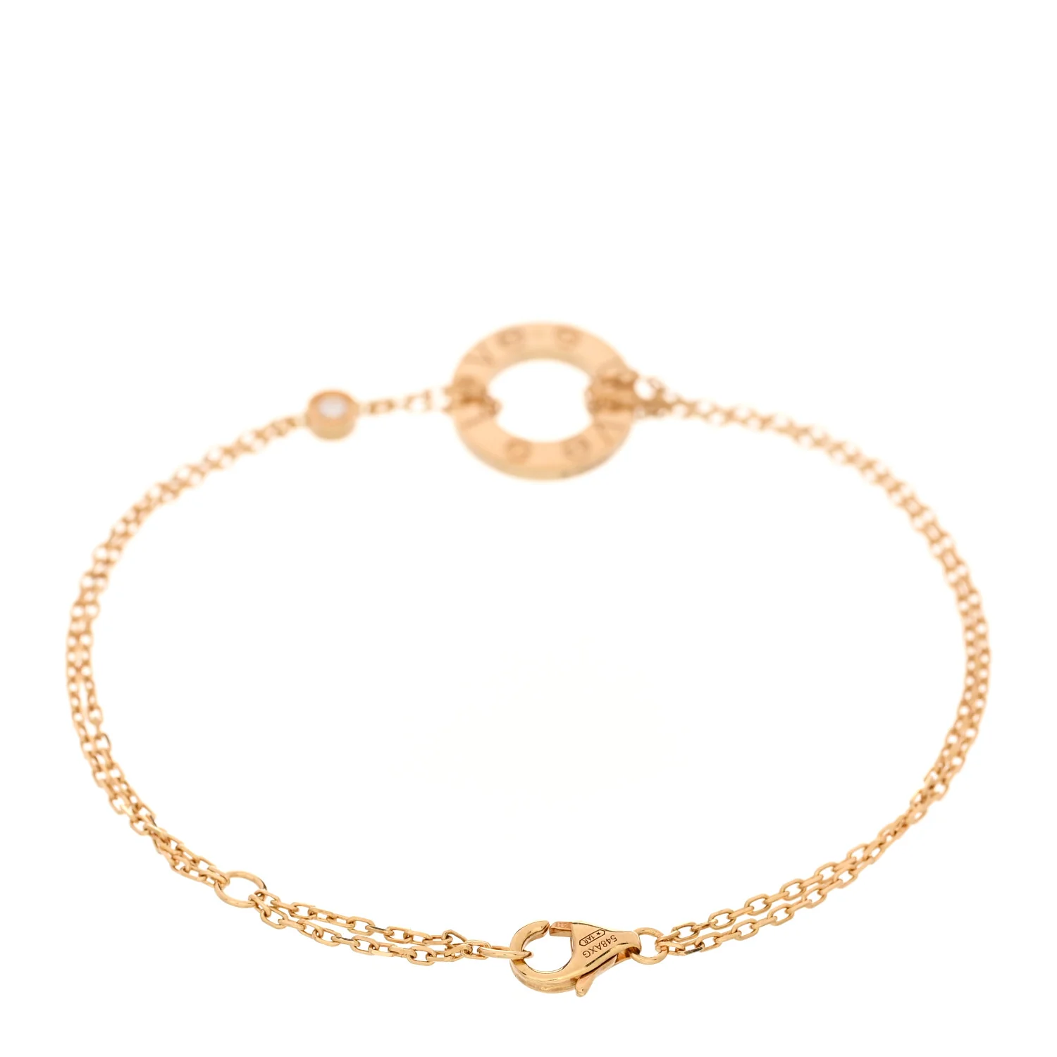 18K Yellow Gold Diamond LOVE Bracelet - Image 2