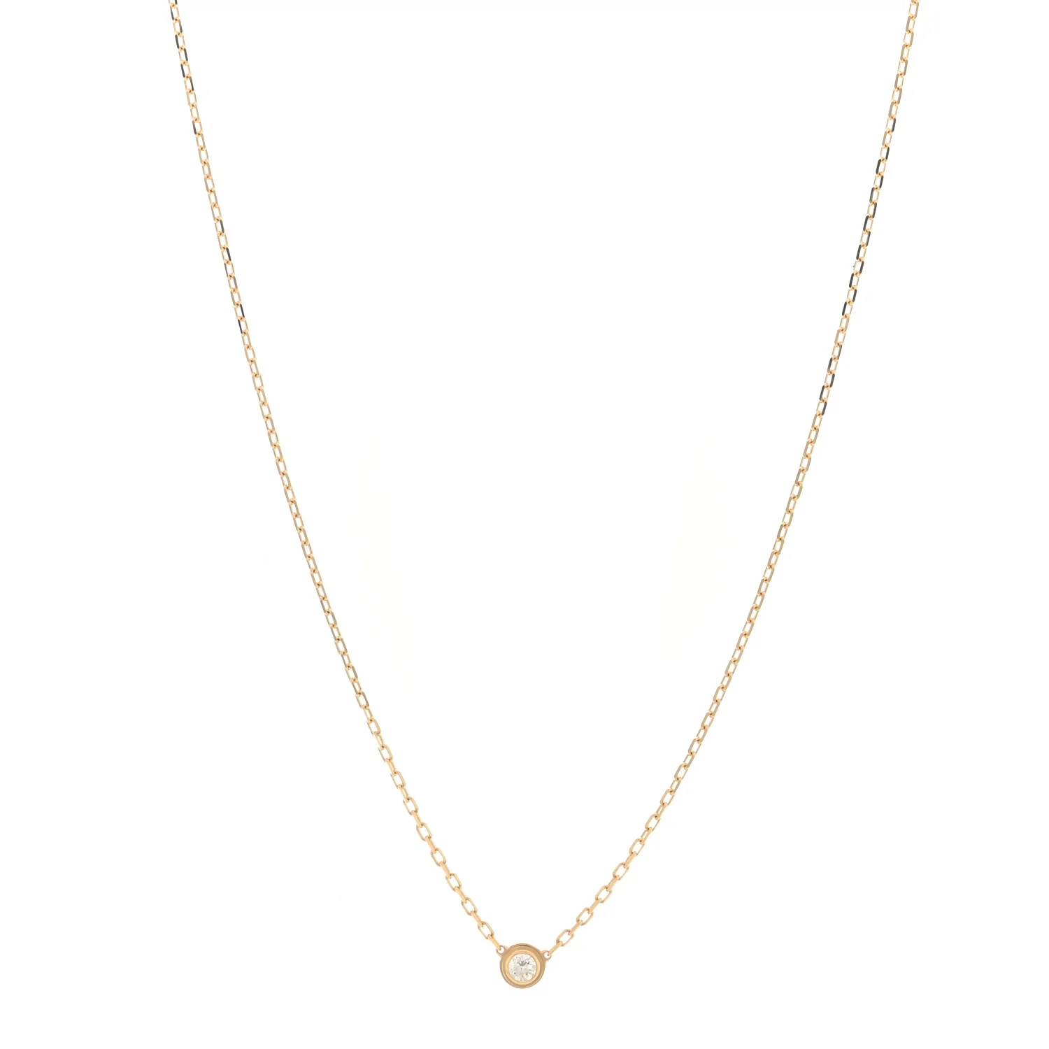18K Yellow Gold Diamond SM D'Amour Pendant Necklace