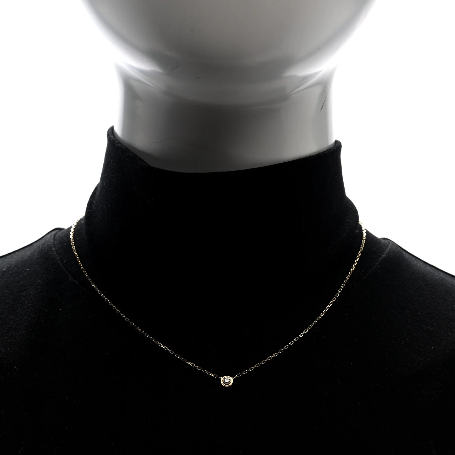 18K Yellow Gold Diamond SM D'Amour Pendant Necklace - Image 2