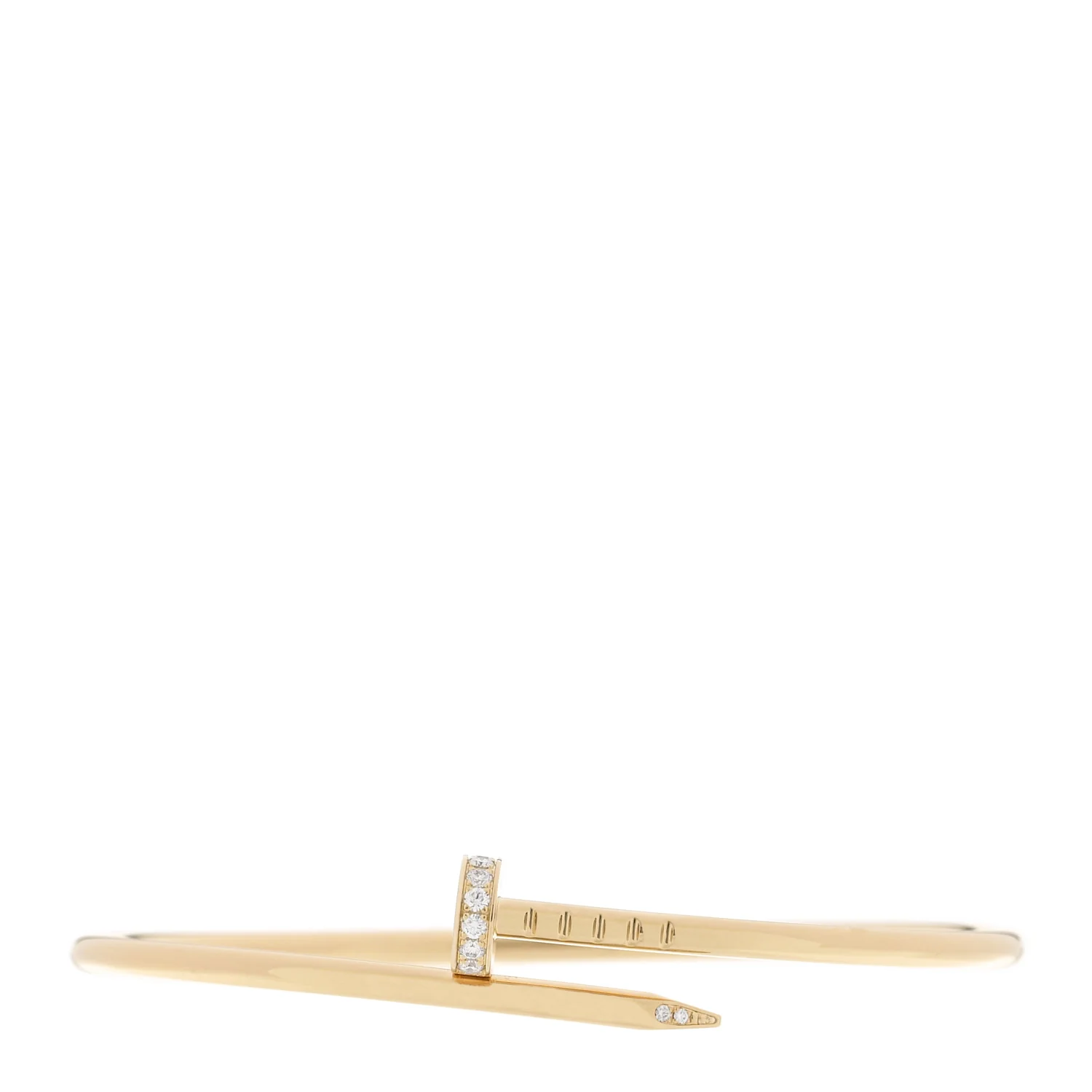 18K Yellow Gold Diamond Small Juste Un Clou Bracelet 16