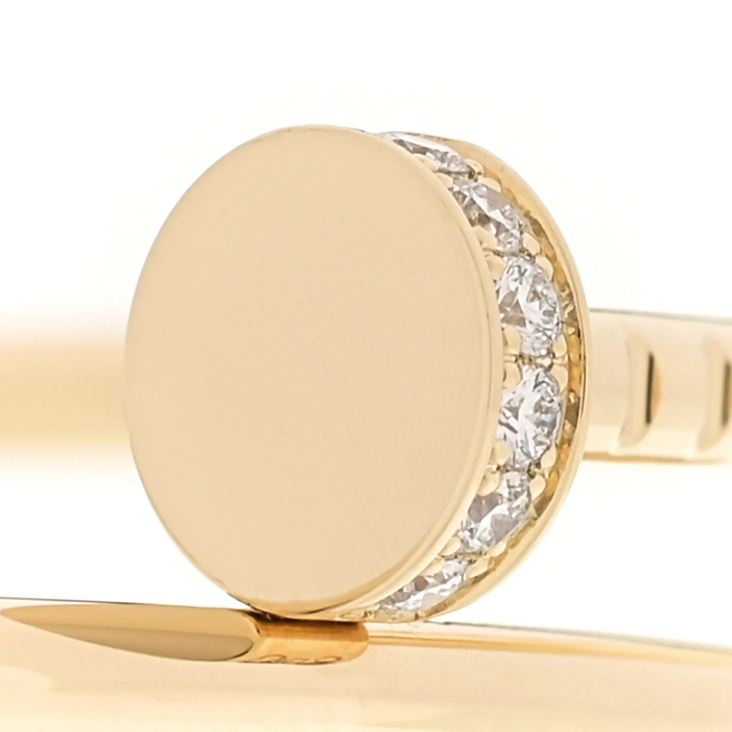 18K Yellow Gold Diamond Small Juste Un Clou Bracelet 16 - Image 3