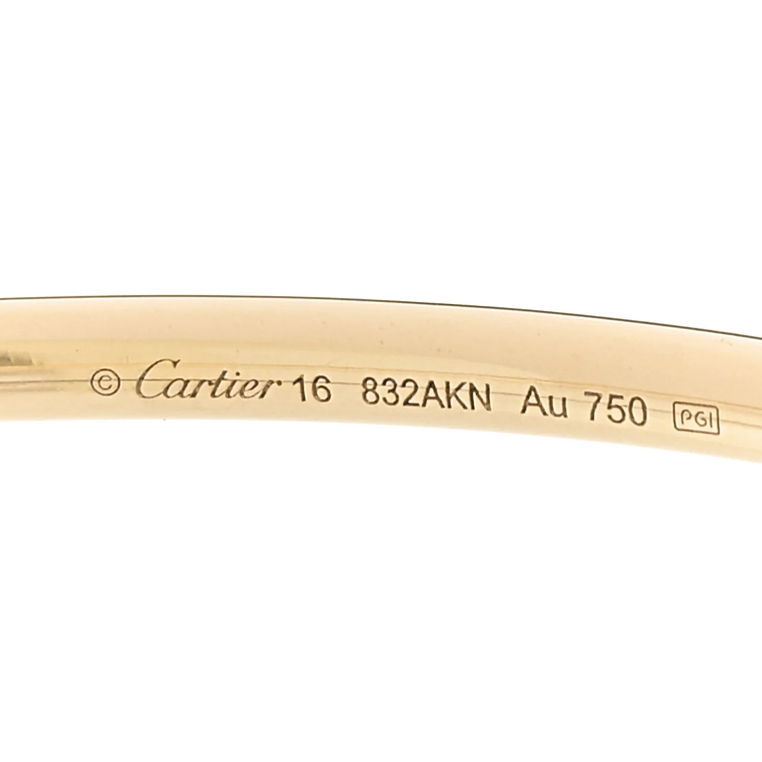 18K Yellow Gold Diamond Small Juste Un Clou Bracelet 16 - Image 4