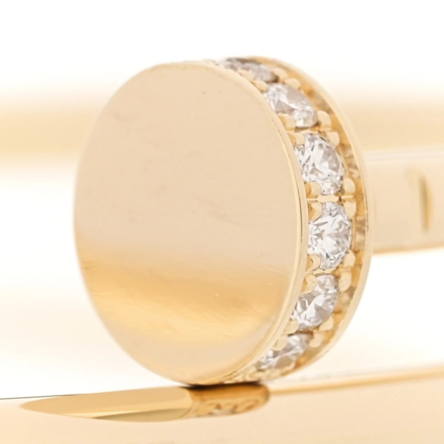 18K Yellow Gold Diamond Small Juste Un Clou Bracelet 17 - Image 3