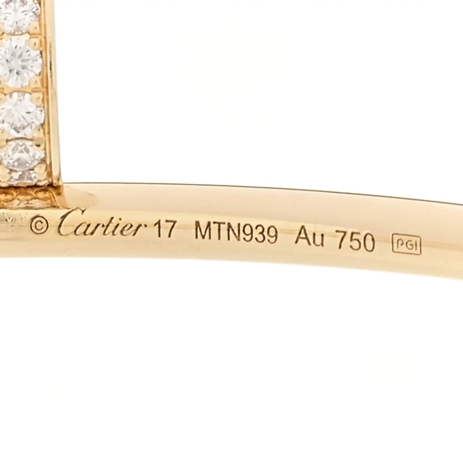 18K Yellow Gold Diamond Small Juste Un Clou Bracelet 17 - Image 4