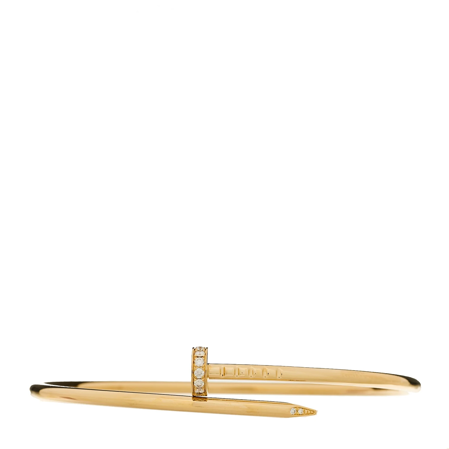18K Yellow Gold Diamond Small Juste Un Clou Bracelet 17