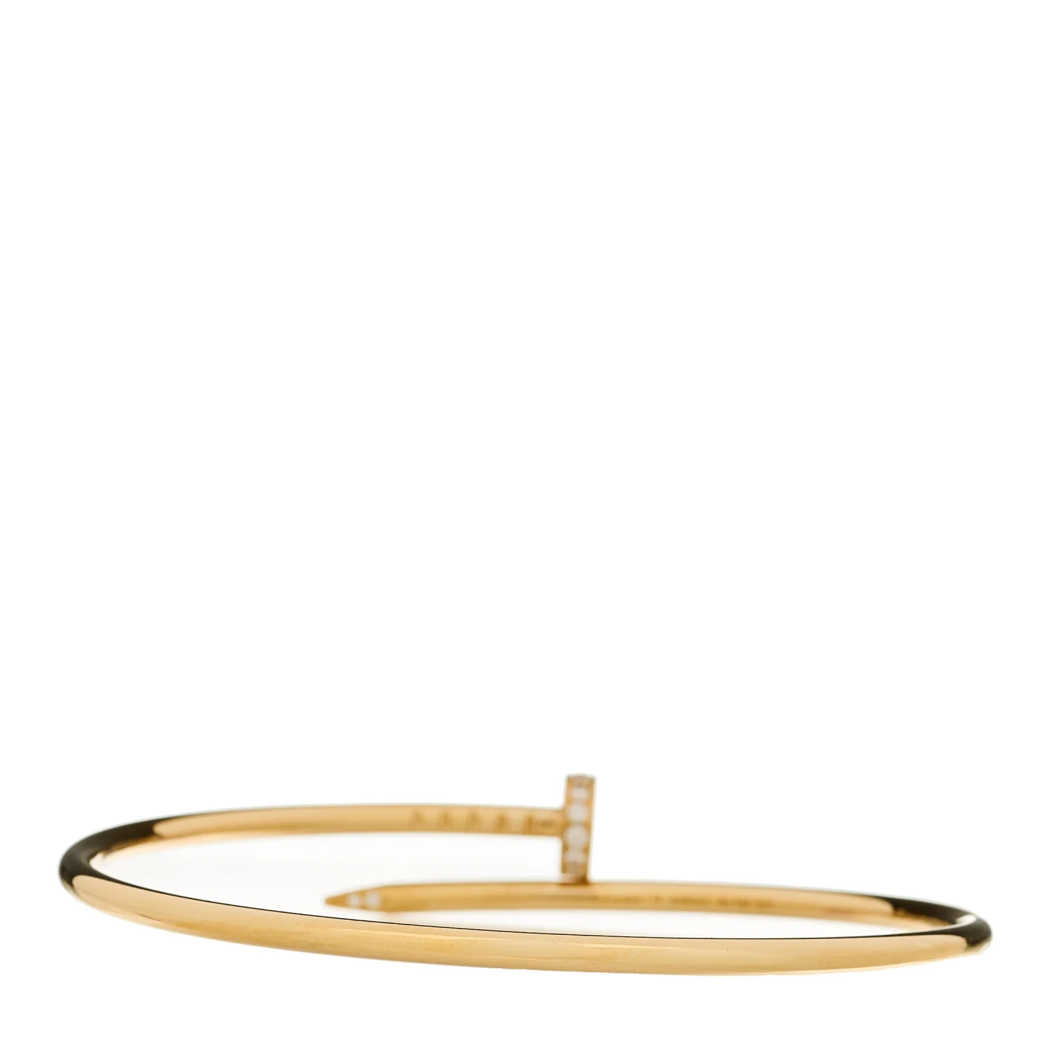 18K Yellow Gold Diamond Small Juste Un Clou Bracelet 17 - Image 2