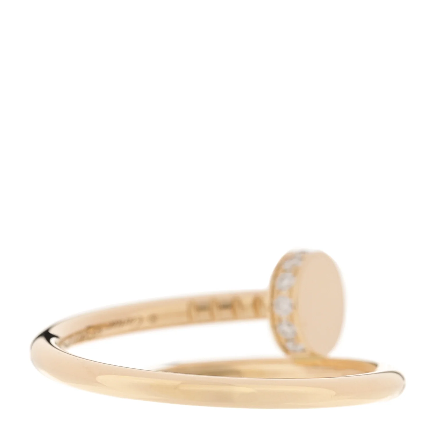 18K Yellow Gold Diamond Small Juste Un Clou Ring 52 6 - Image 3