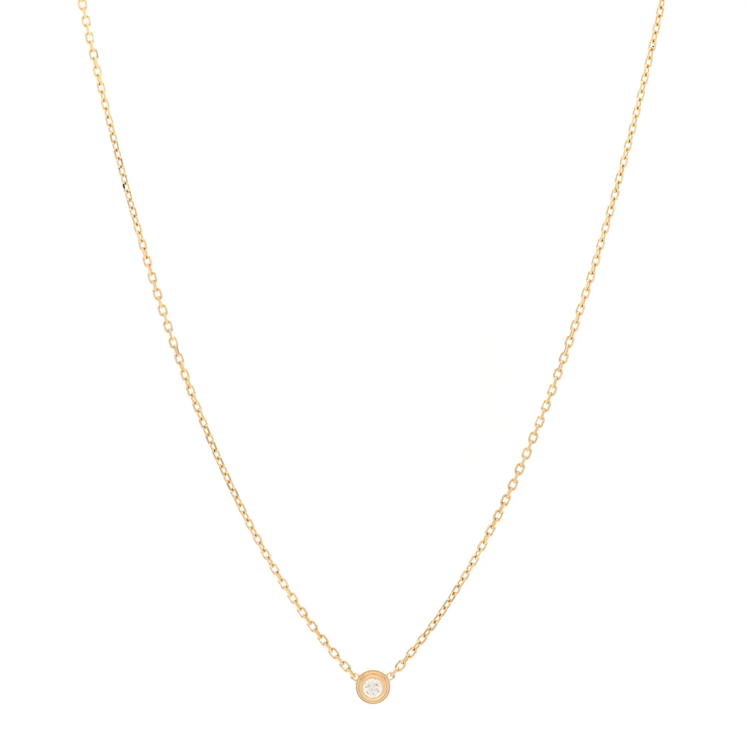 18K Yellow Gold Diamond XS D'Amour Pendant Necklace