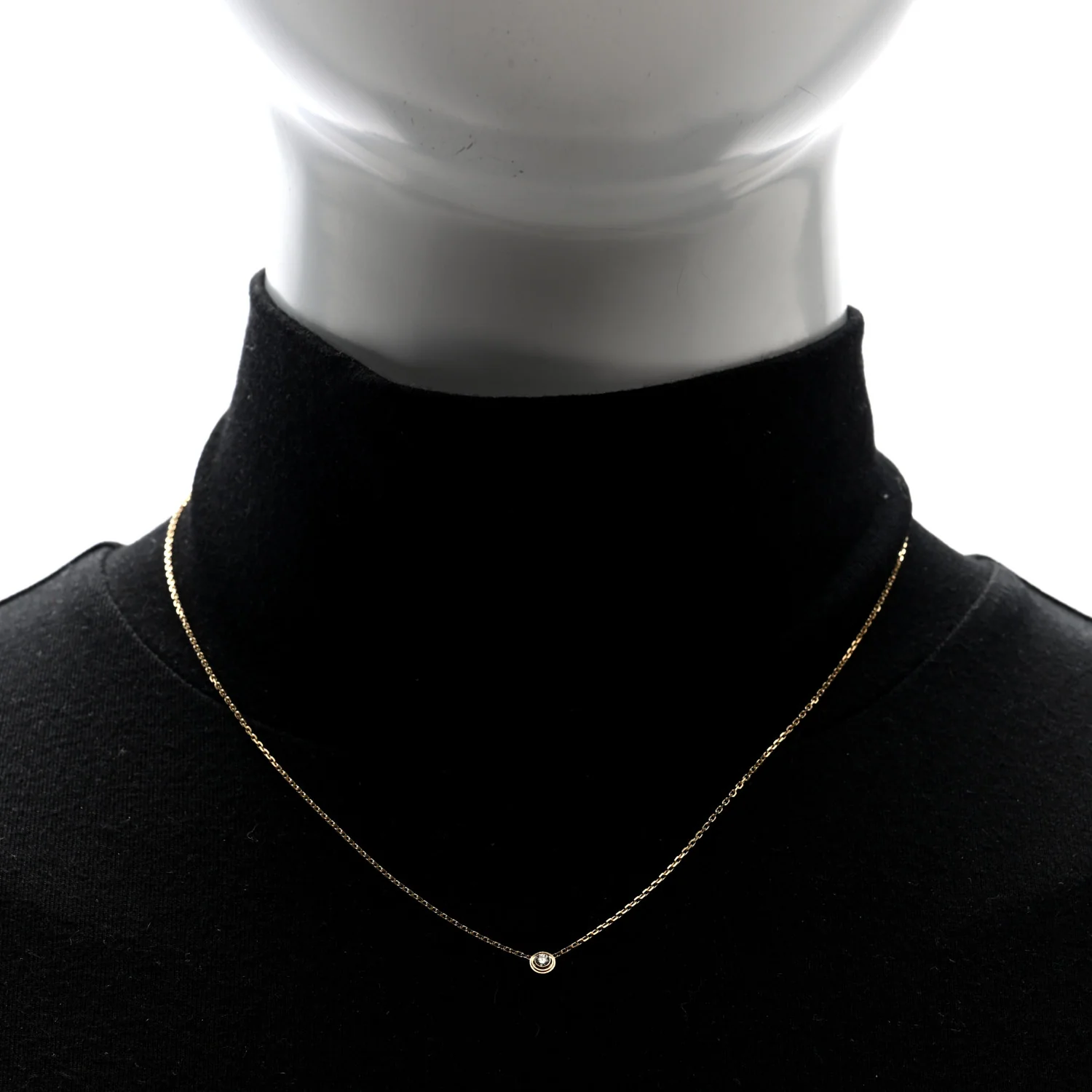18K Yellow Gold Diamond XS D'Amour Pendant Necklace - Image 2