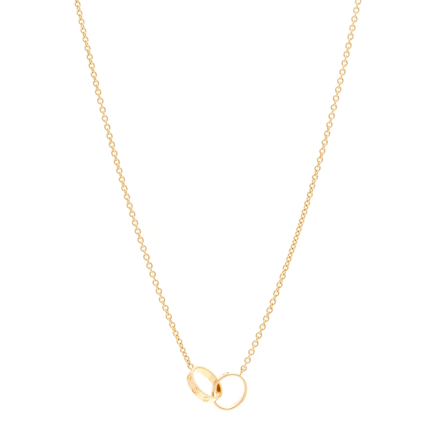 18K Yellow Gold Interlocking LOVE Necklace