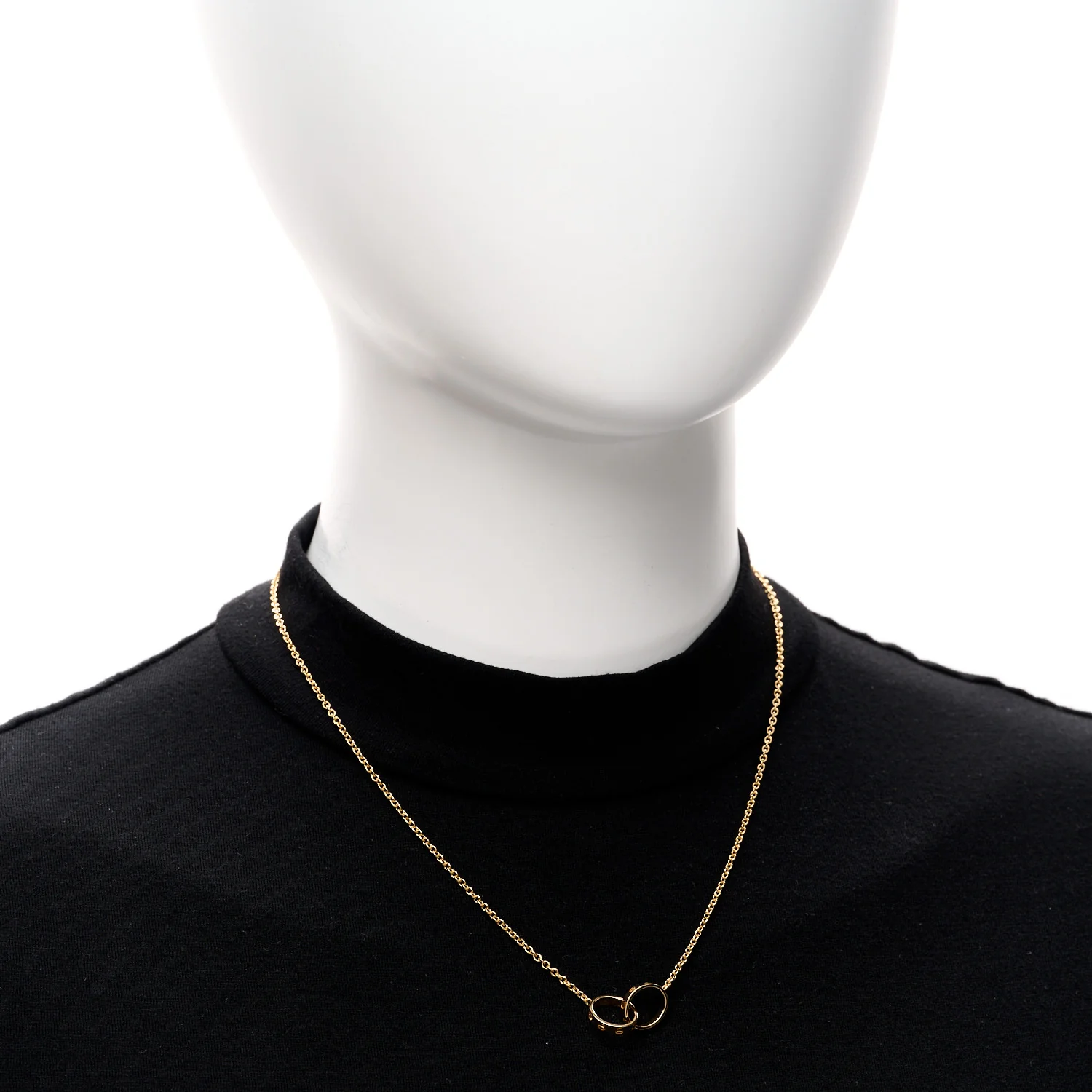 18K Yellow Gold Interlocking LOVE Necklace - Image 2