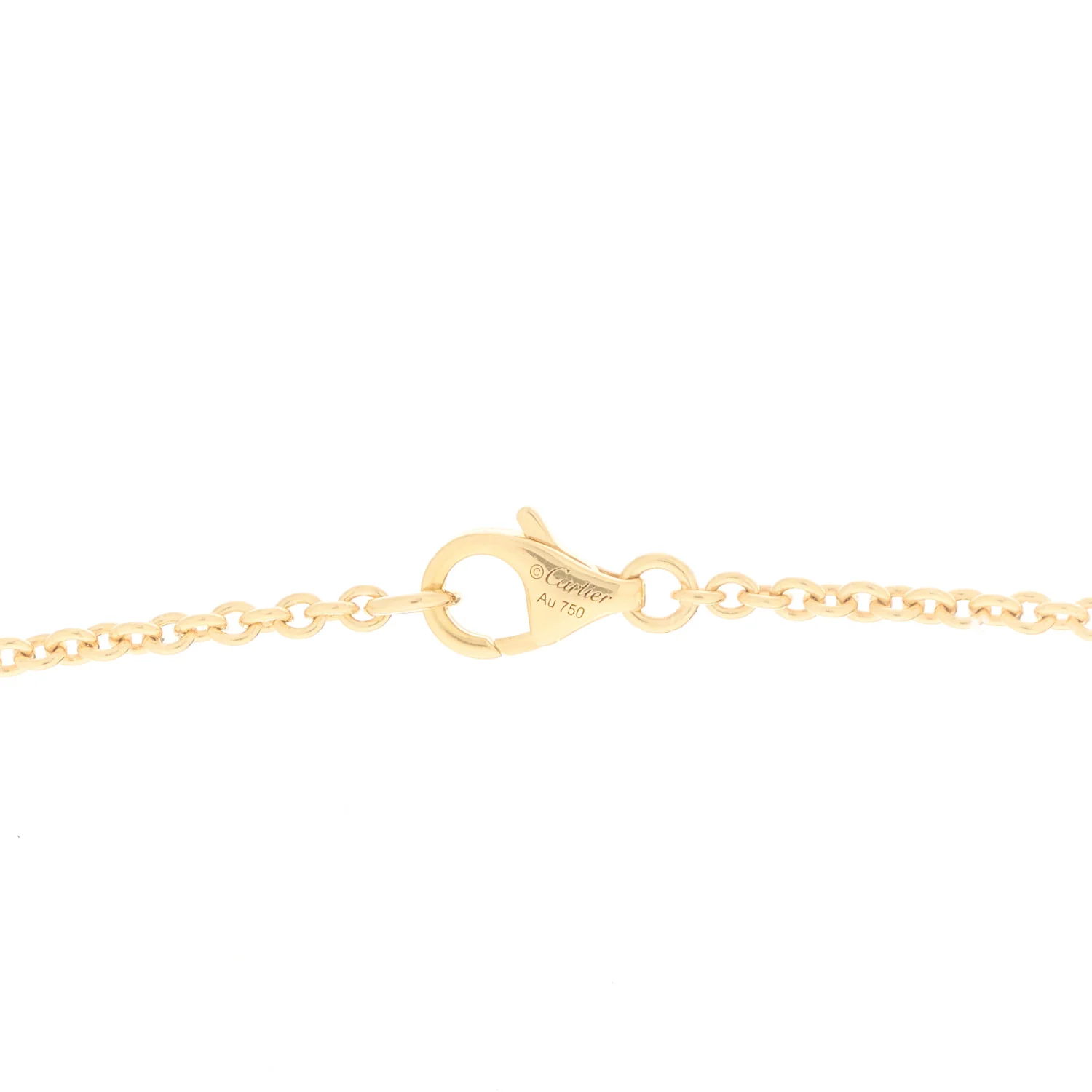 18K Yellow Gold Interlocking LOVE Necklace - Image 4