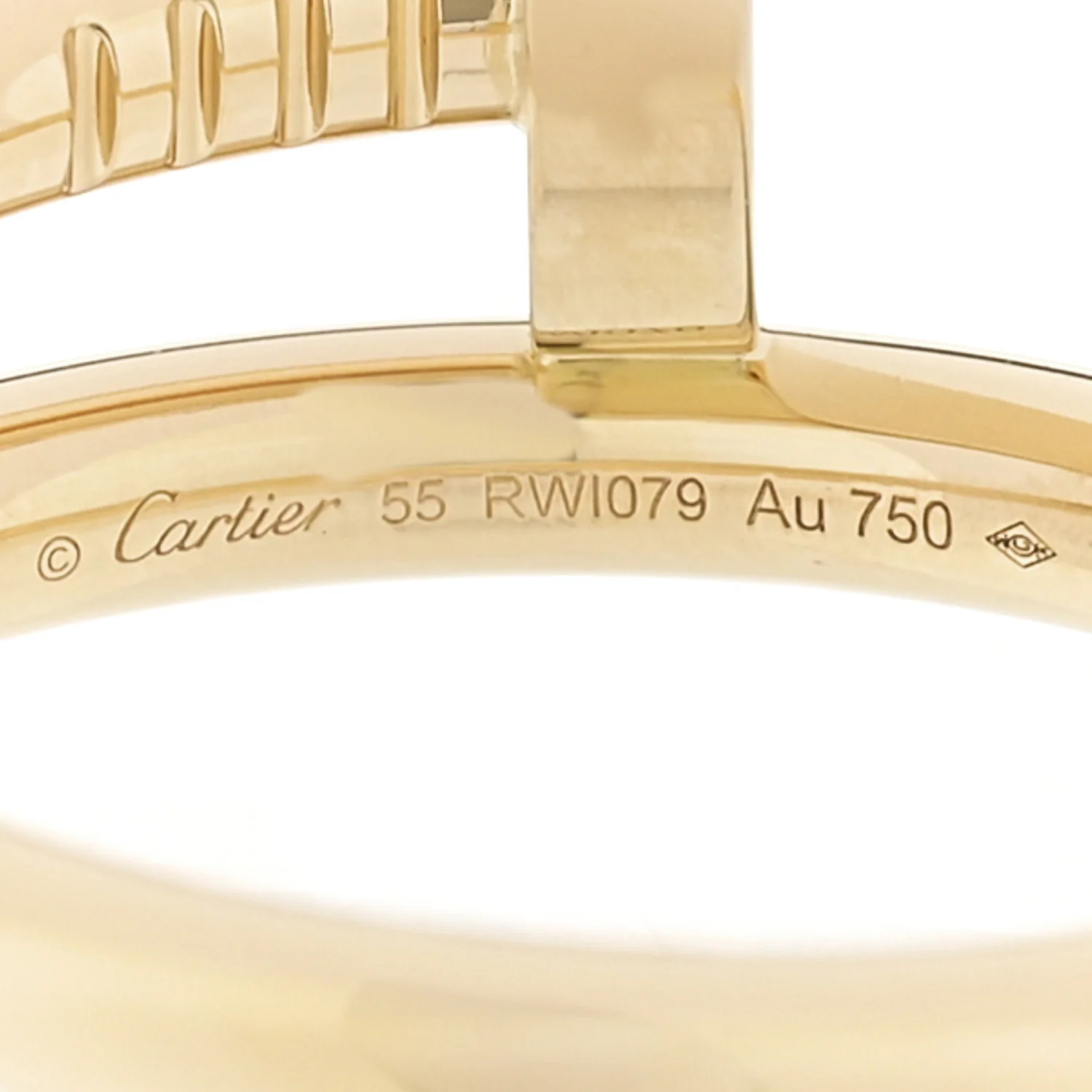 18K Yellow Gold Juste Un Clou Ring 55 7.25 - Image 5