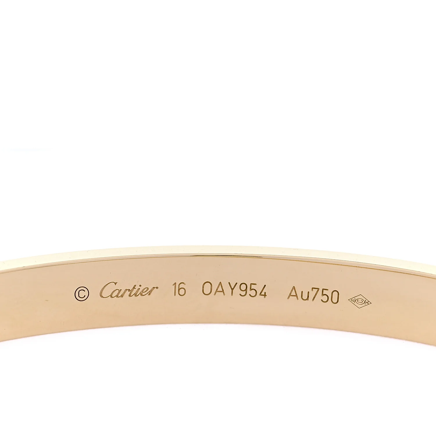 18K Yellow Gold Love Bracelet 16 - Image 4
