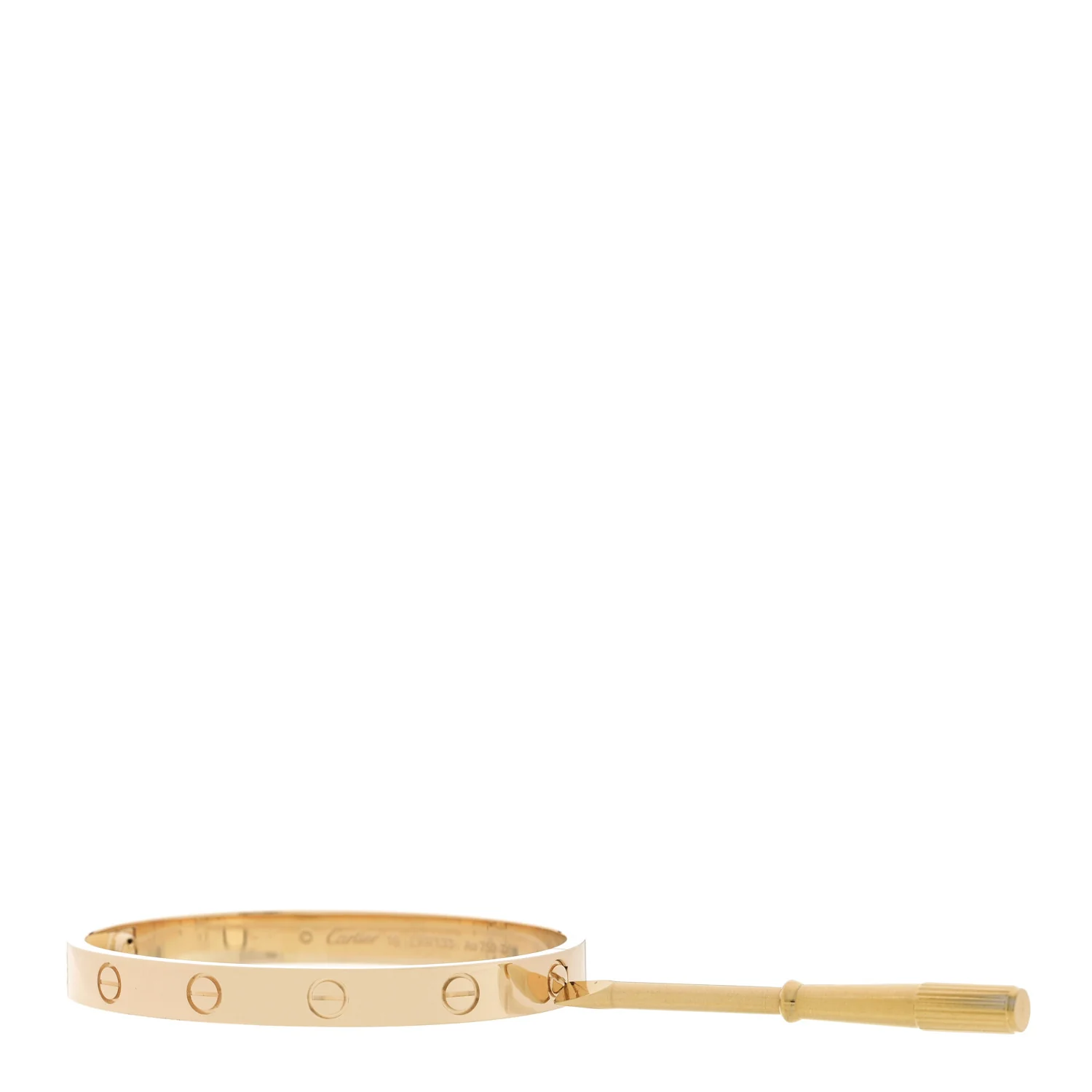18K Yellow Gold LOVE Bracelet 16 - Image 3