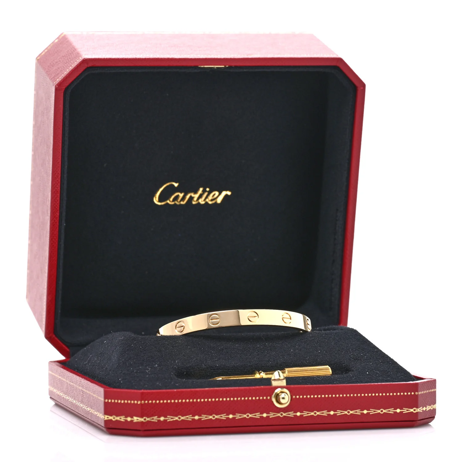 18K Yellow Gold LOVE Bracelet 16 - Image 7