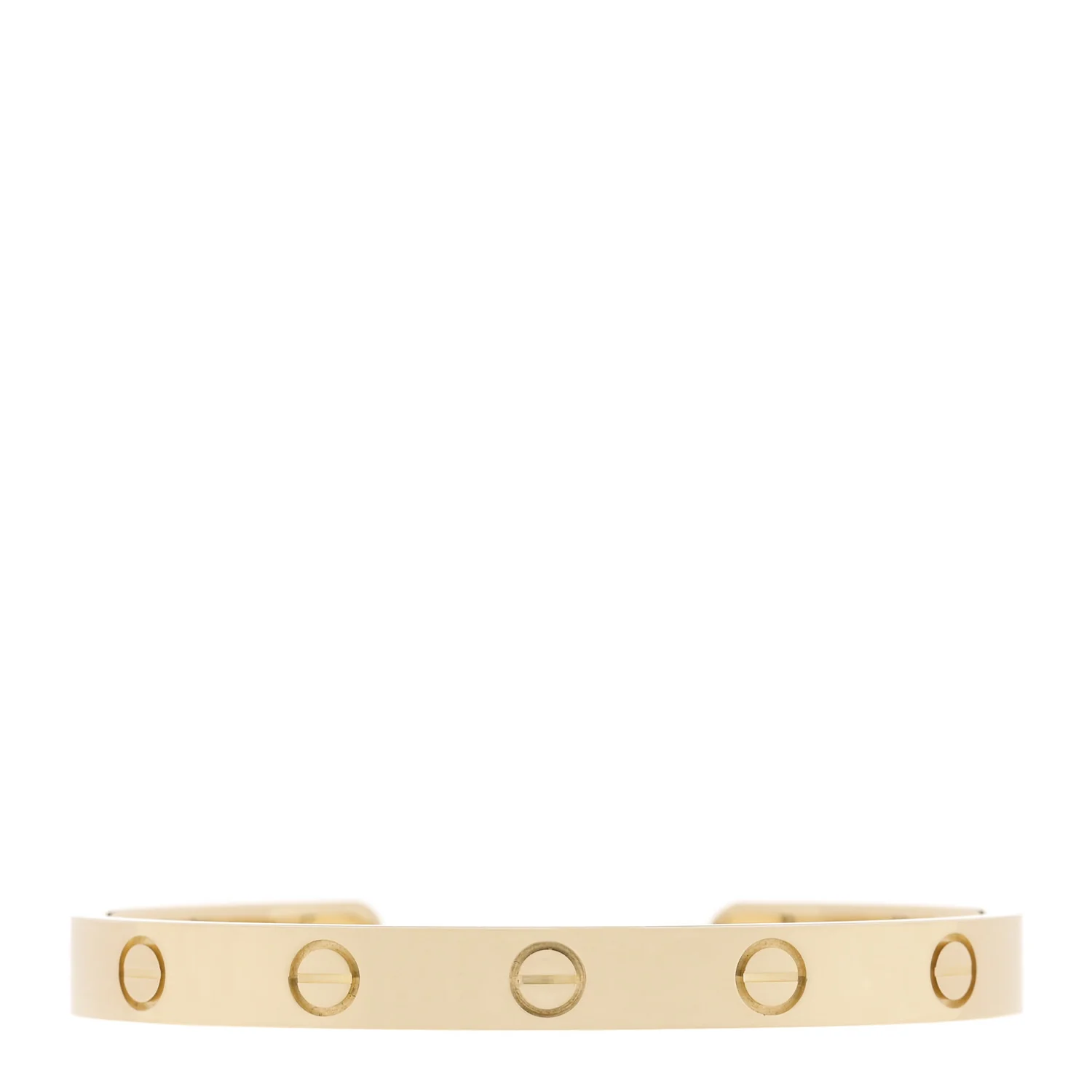 18K Yellow Gold LOVE Cuff Bracelet 16