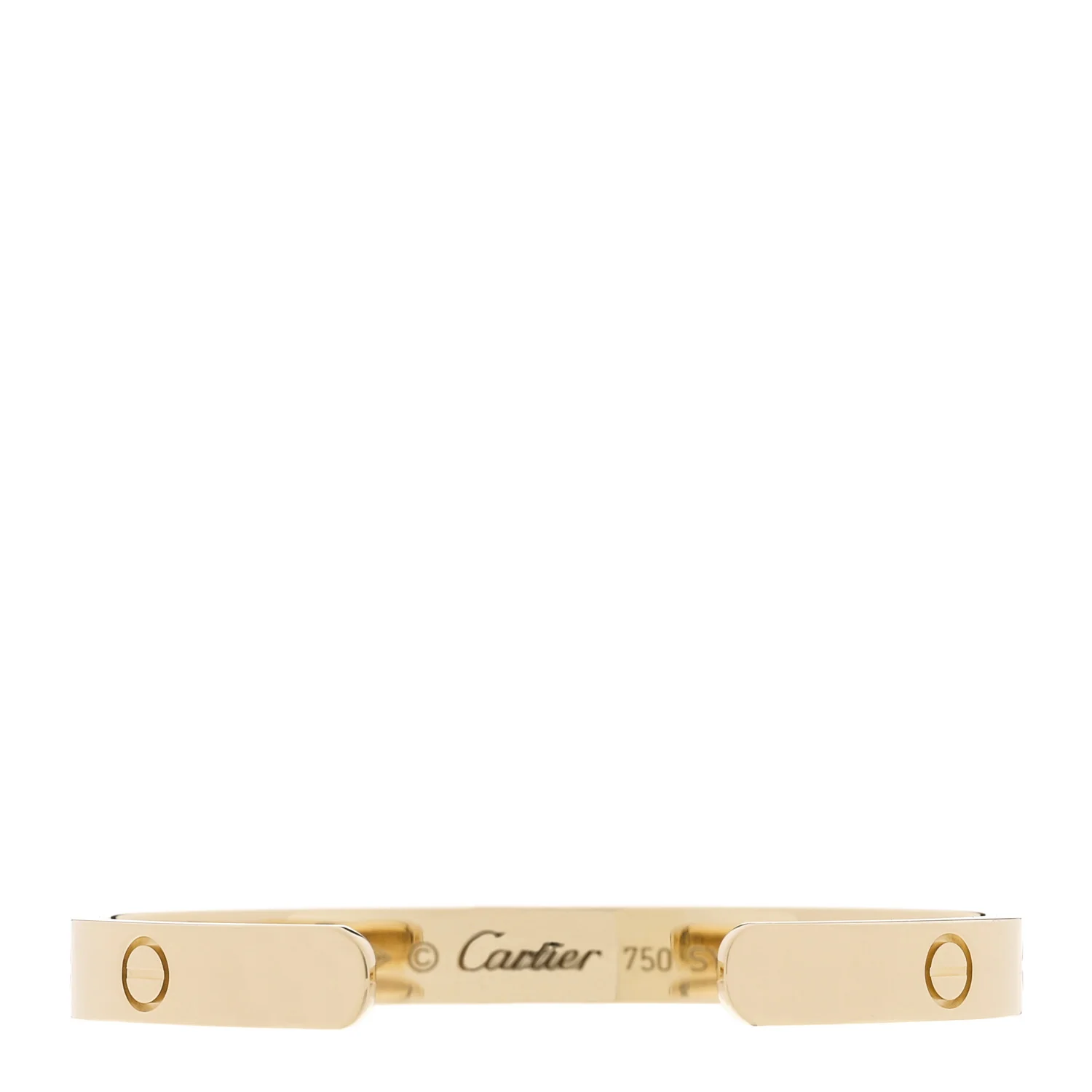 18K Yellow Gold LOVE Cuff Bracelet 16 - Image 2
