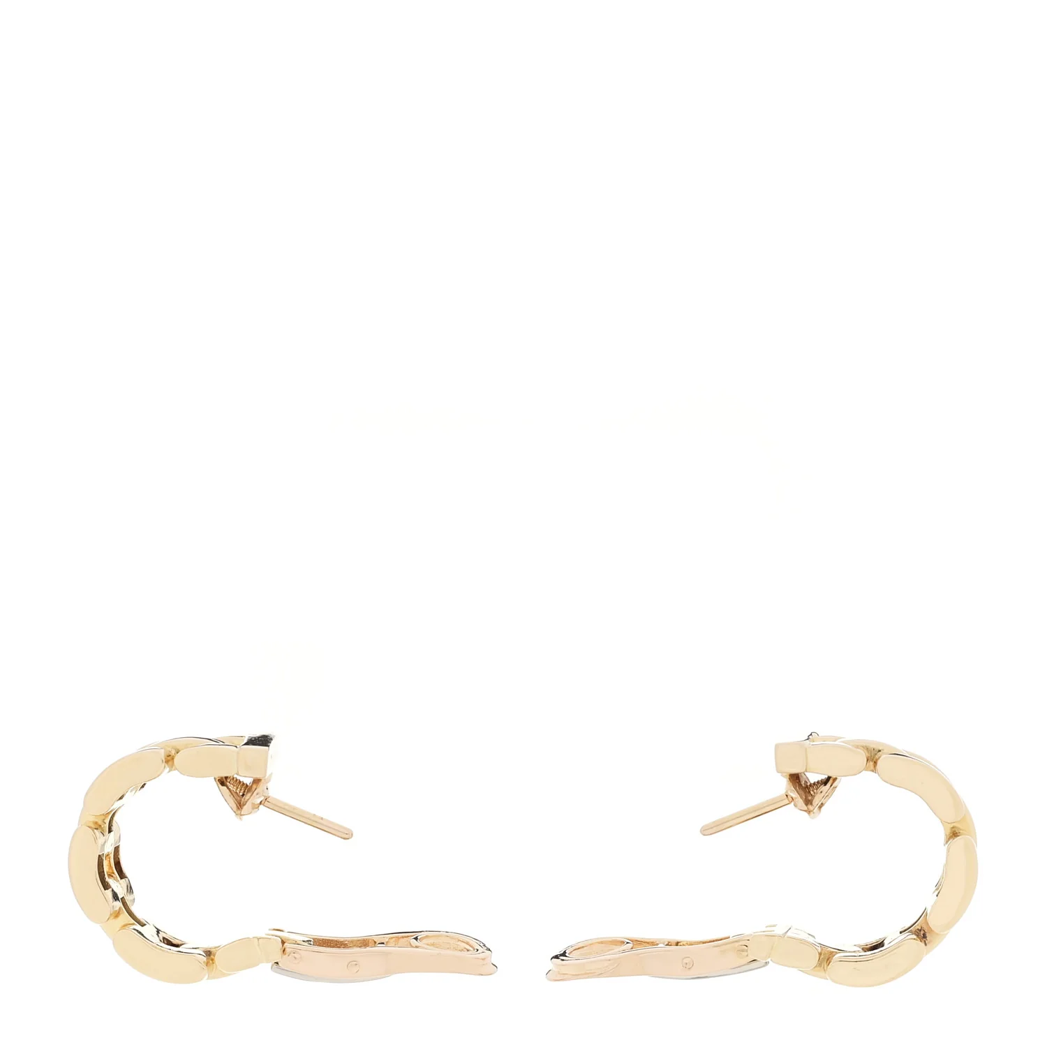 18K Yellow Gold Panthere Maillon Earrings - Image 3